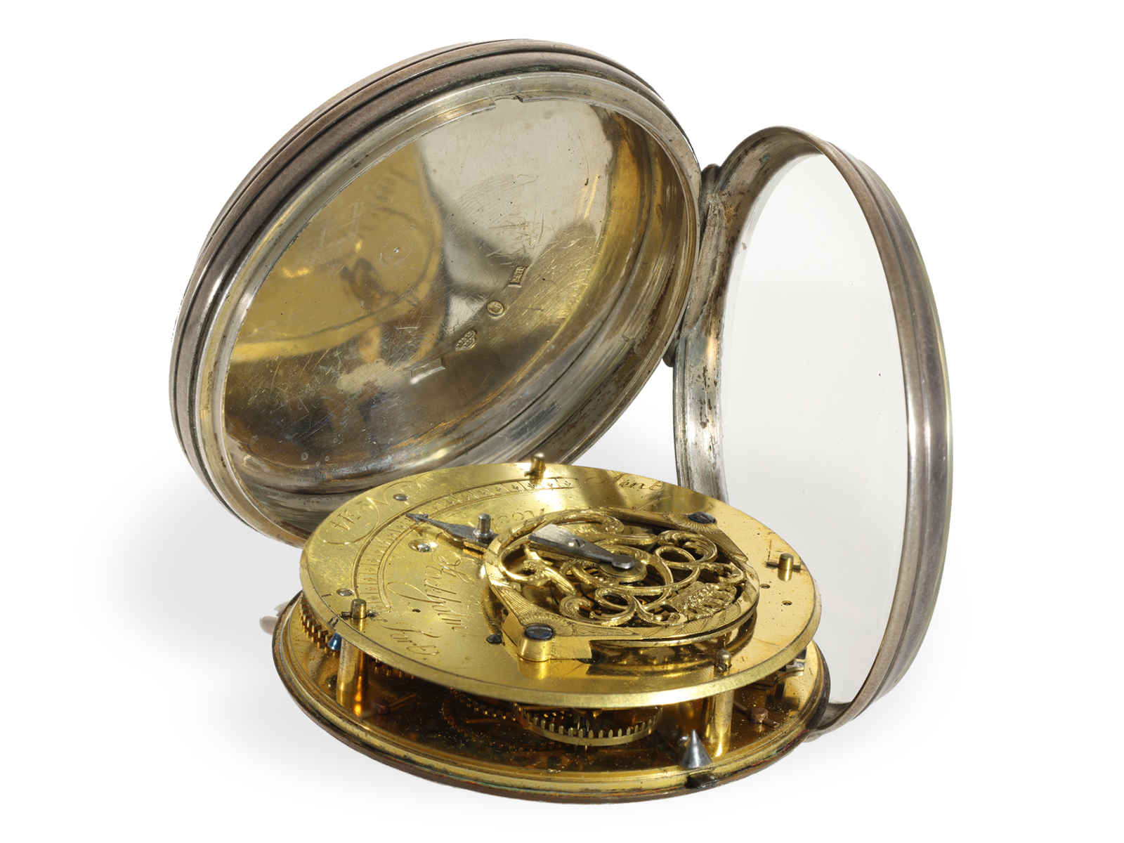 Pocket watch: large Swedish verge watch, Royal watchmaker Jacob Kock Stockholm 1737-1805 - Image 3 of 4