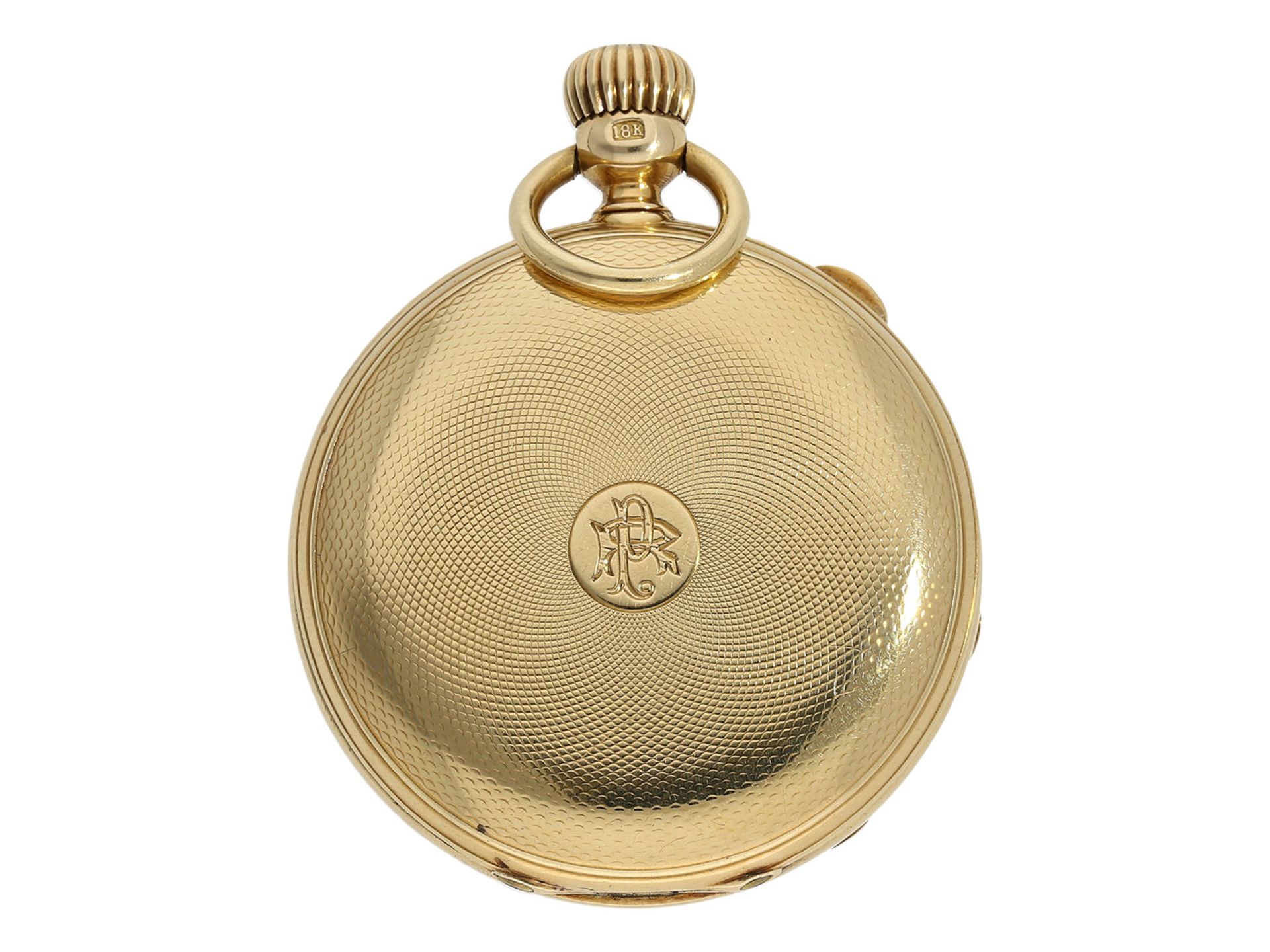 Pocket watch: Glashütte rarity, very early and small gold hunting case watch, signed Mansberger Glas - Image 7 of 8