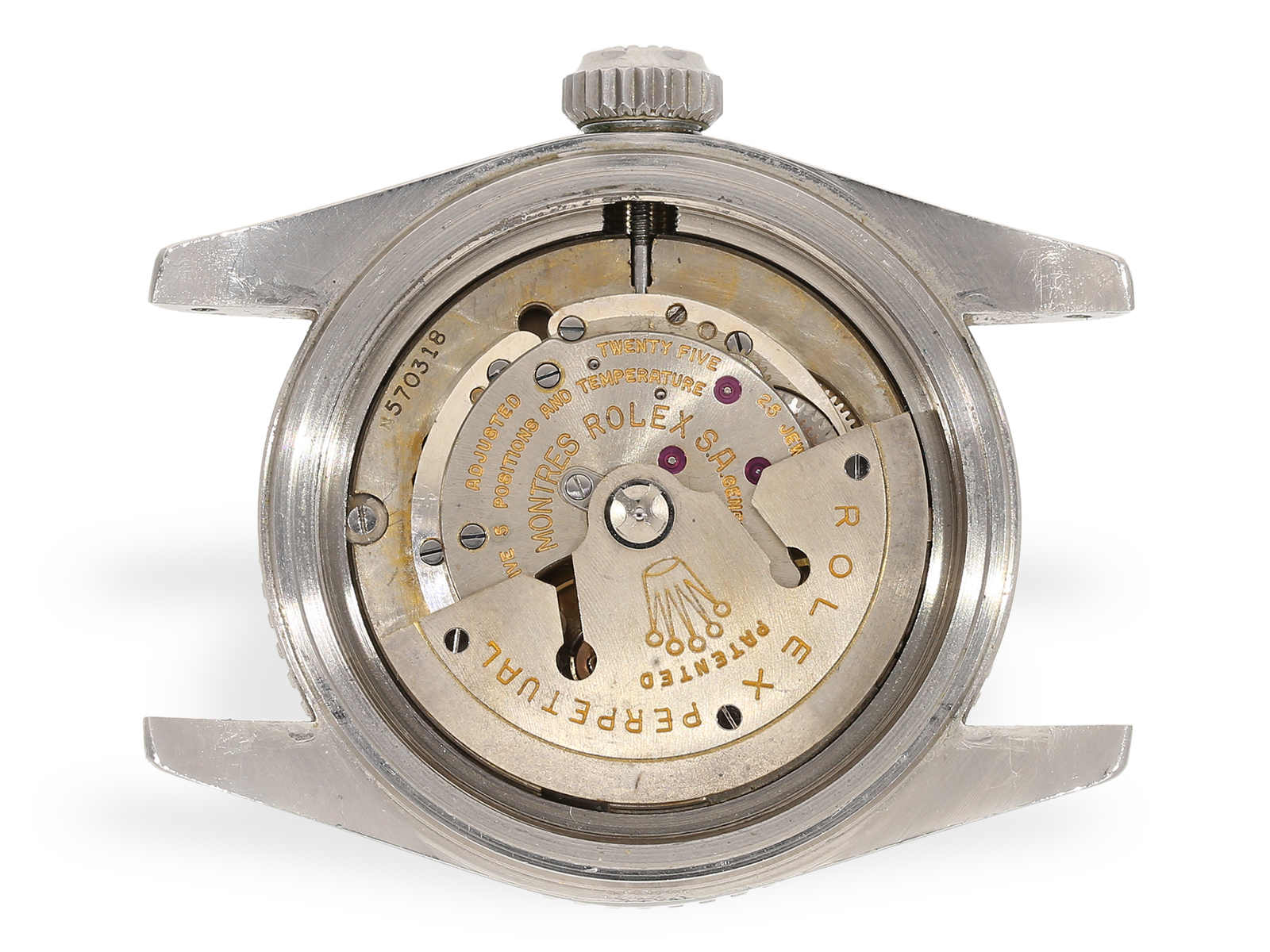 Wristwatch: extremely rare Rolex Submariner Ref. 6538 Big Crown-Four Liner, ca. 1958 - Image 5 of 9