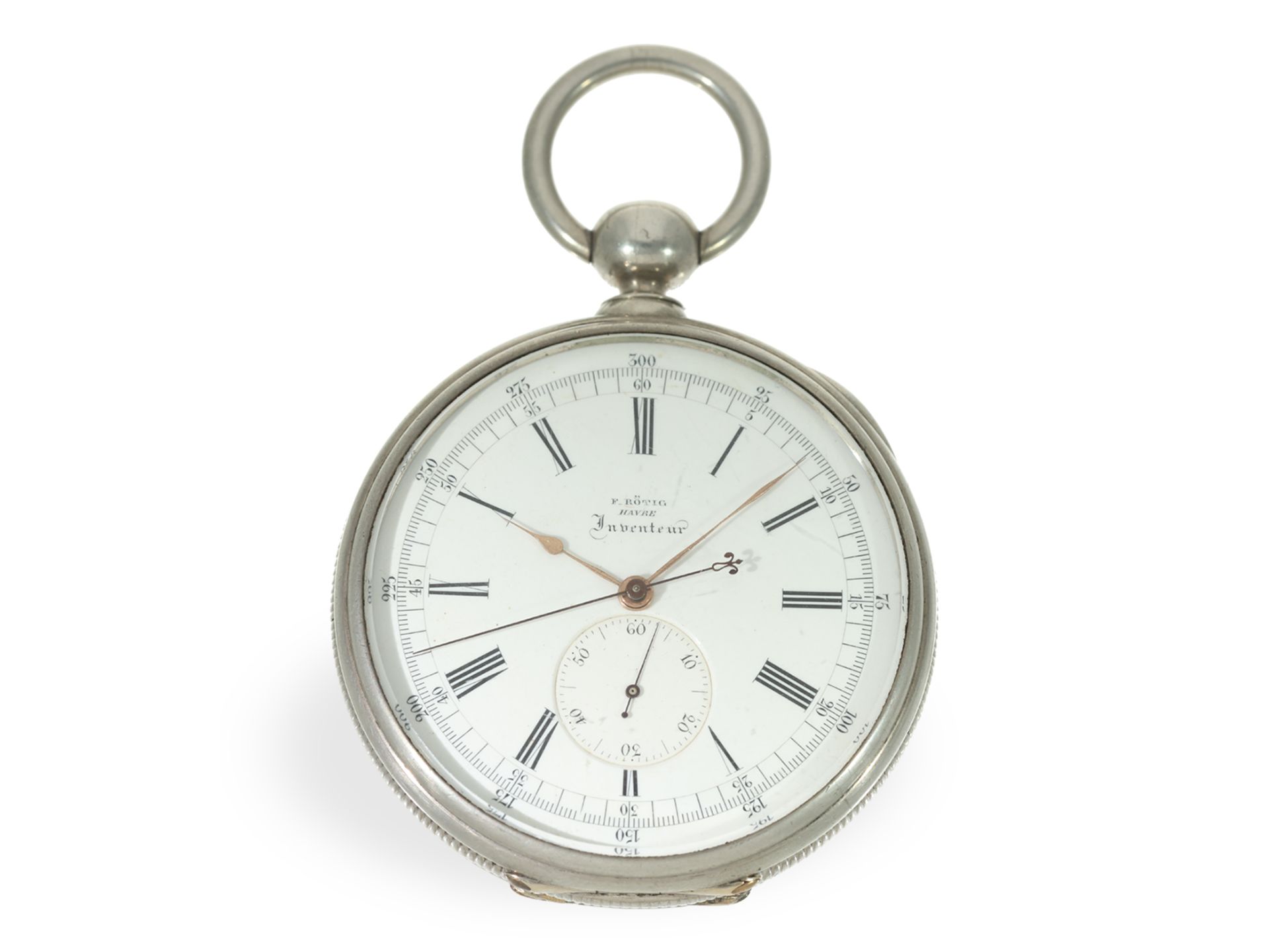 Taschenuhr: extrem seltenes französisches Beobachtungschronometer, Rötig Havre "Inventeur", ca.1865