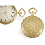 Pocket watch: extremely magnificent, early gold hunting case watch, circa 1830, Vacheron Geneve