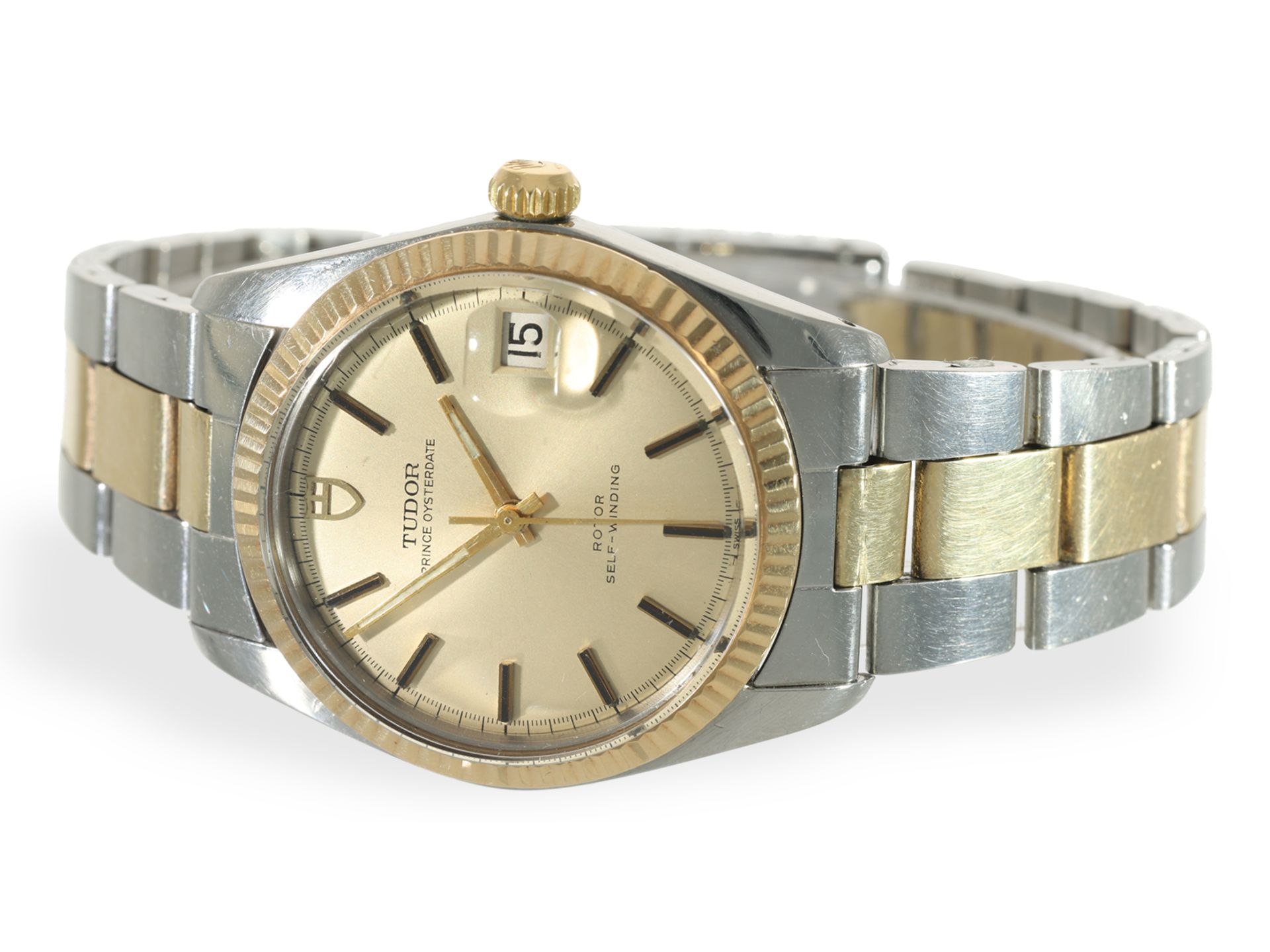 Armbanduhr: vintage Tudor Prince Oysterdate, Stahl/Gold - Bild 2 aus 8