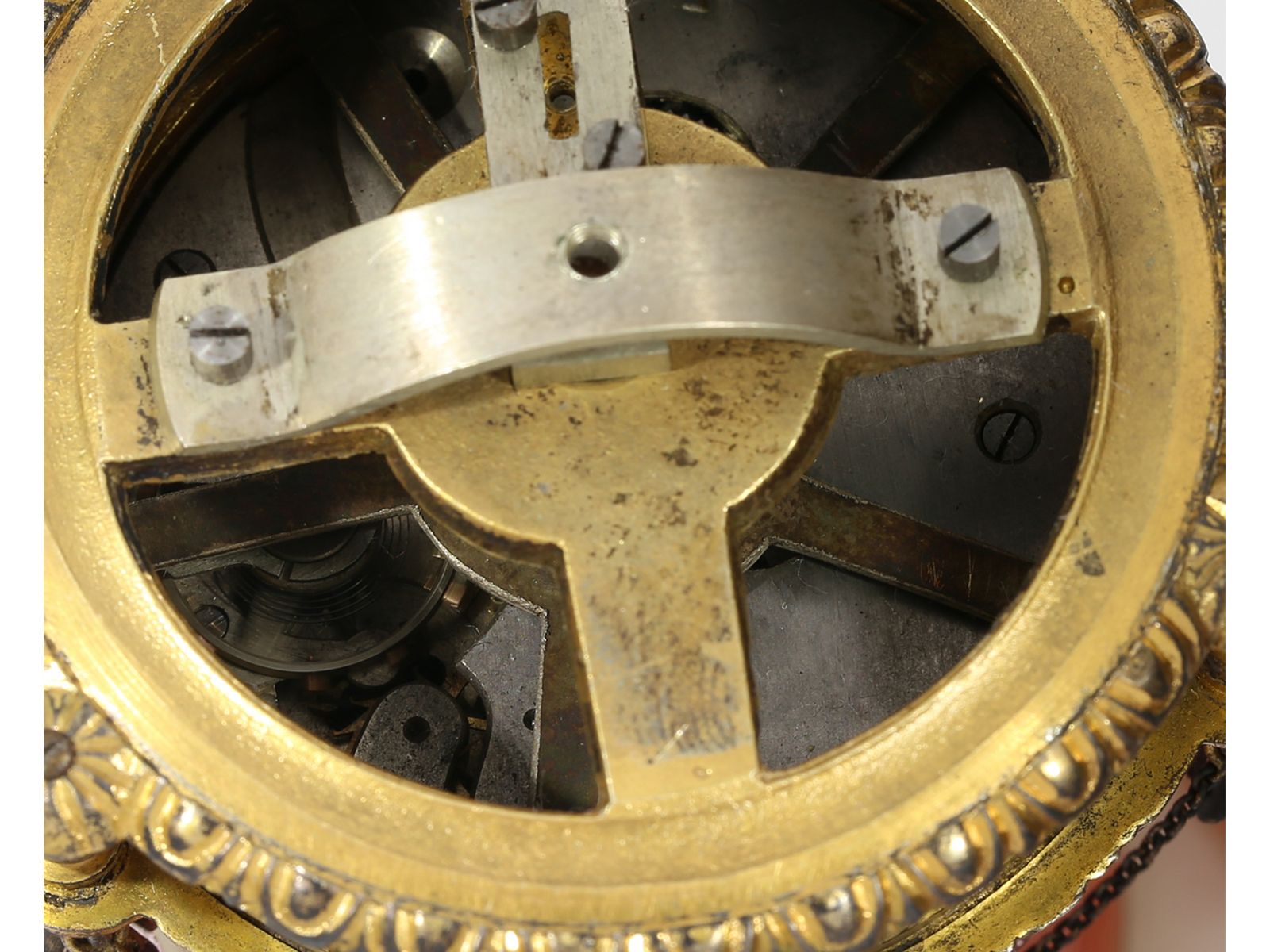 Table clock: rarity, Viennese enamel clock "Cercle Tournant", around 1920 - Image 5 of 8