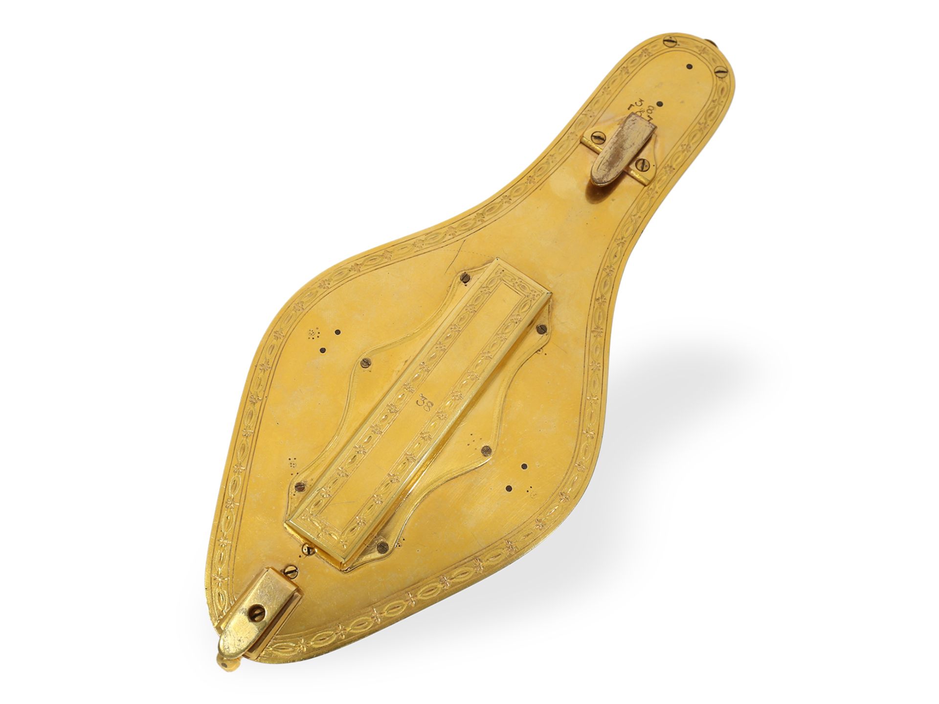 Museale Rarität: englische Taschenuhr mit Pedometer im Originalgehäuse, Ralph Gout, London ca. 1799 - Bild 6 aus 6