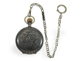 Taschenuhr: äußerst ungewöhnliche, sehr große Tula-Savonnette, Ankerchronometer J.C & Co., ca. 1880
