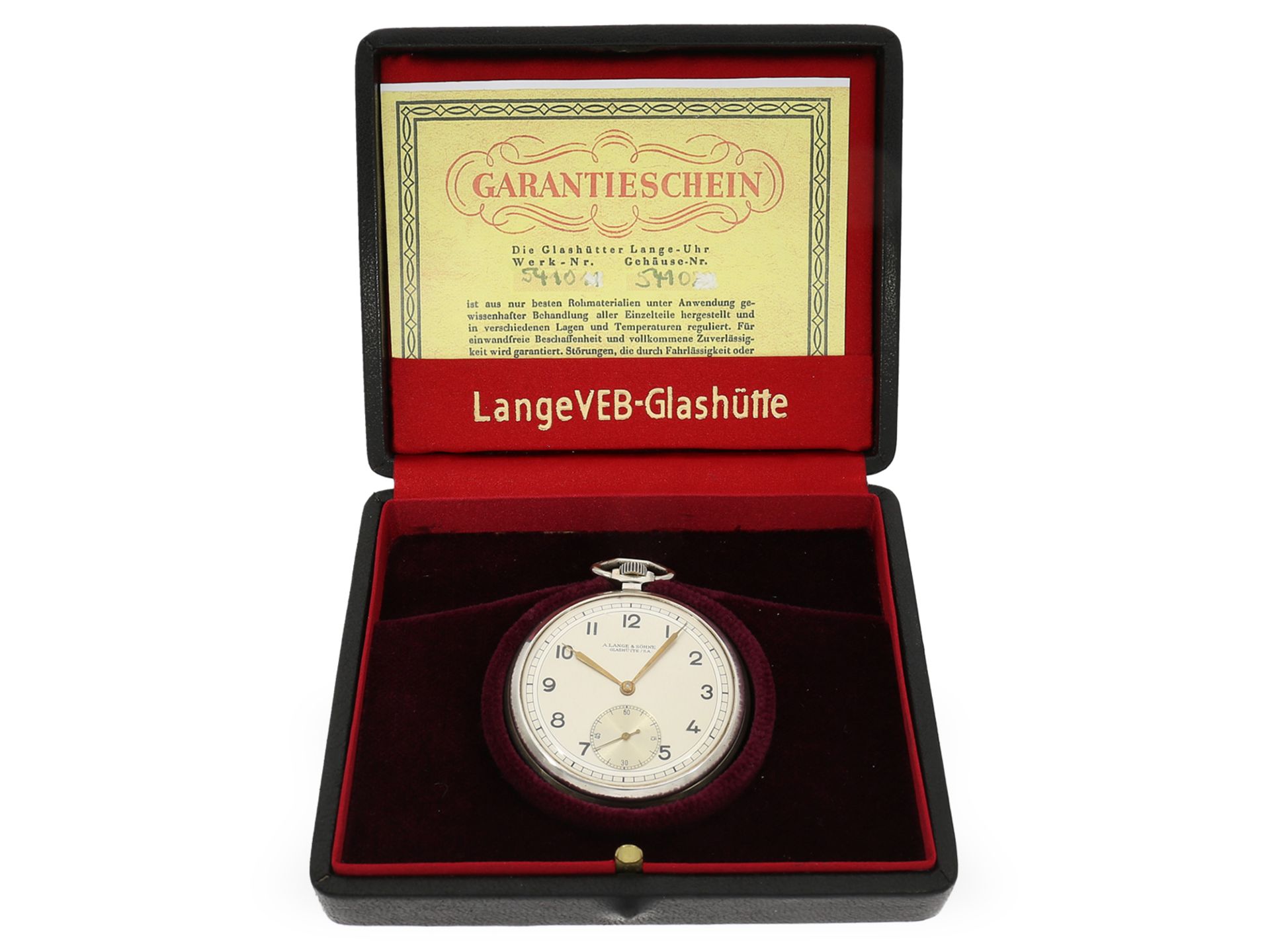 Pocket watch: A. Lange & Söhne Glashütte dress watch with original box and papers - Image 6 of 6