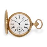 Pocket watch: very fine gold hunting case watch with repeater, probably Audemars Freres, ca. 1880