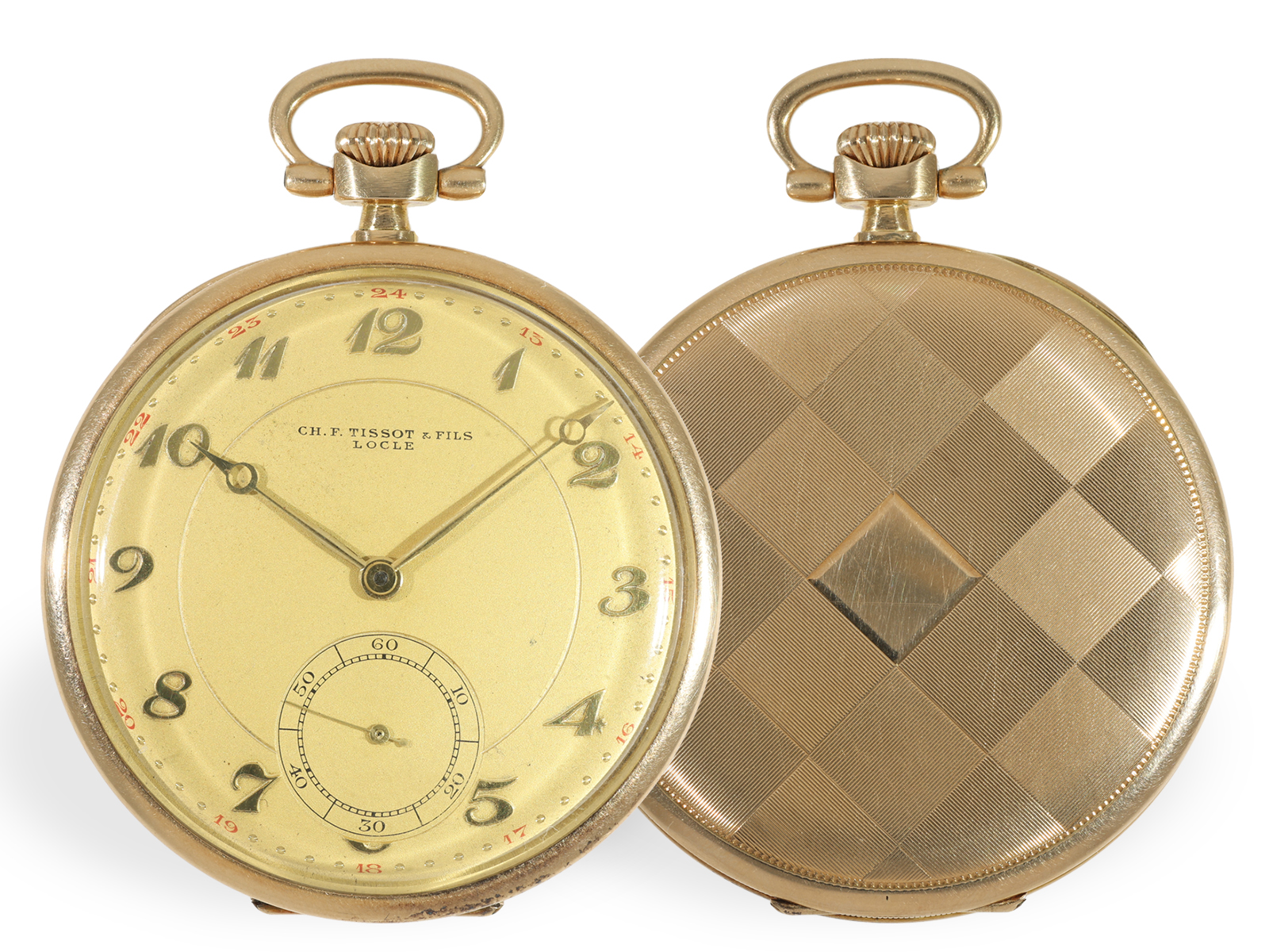 Pocket watch: excellently preserved dress watch by Tissot, ca. 1925