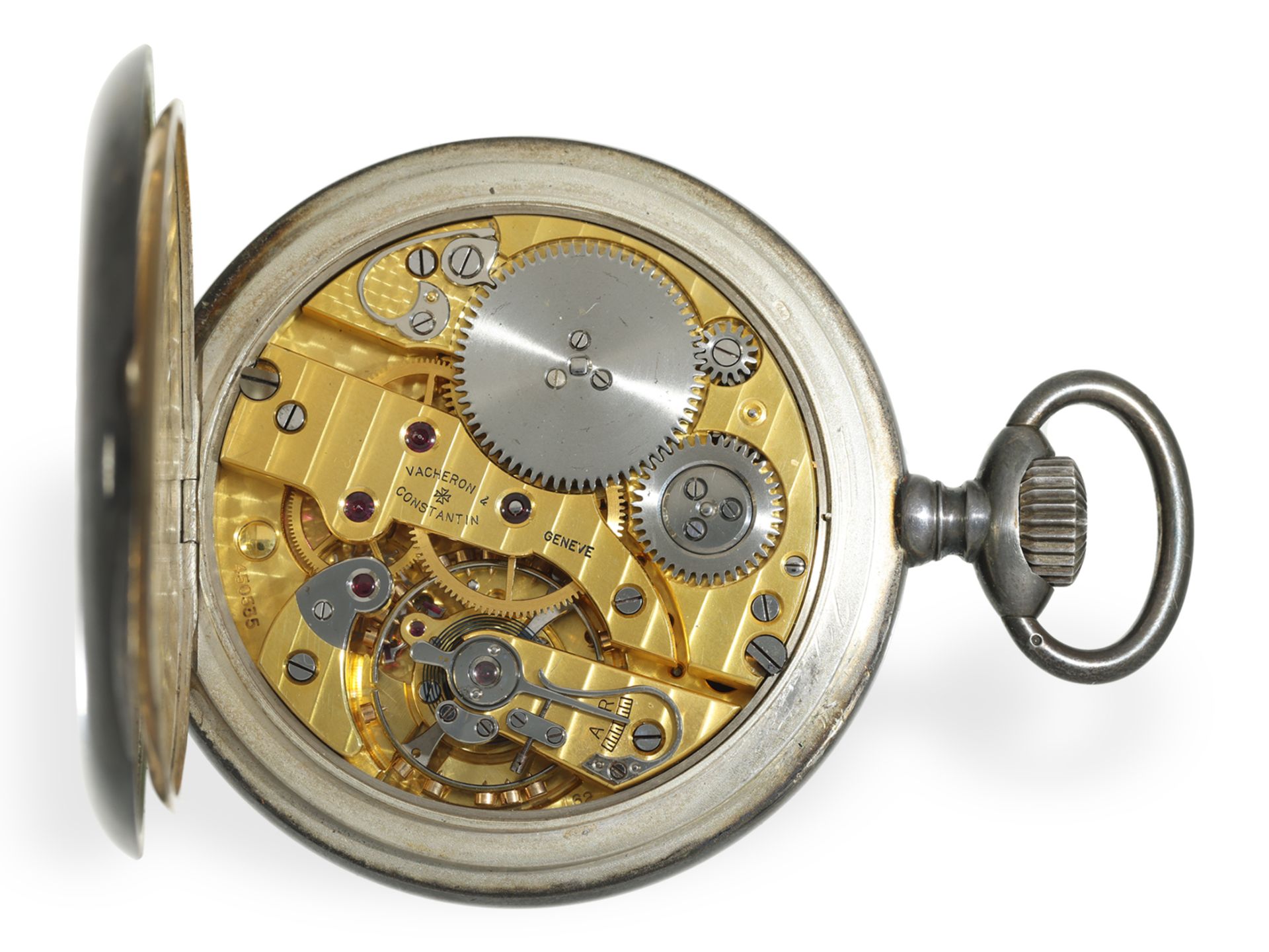 Taschenuhr: seltenes Vacheron & Constantin Beobachtungschronometer mit Gangreserve, ca.1940 - Bild 3 aus 7