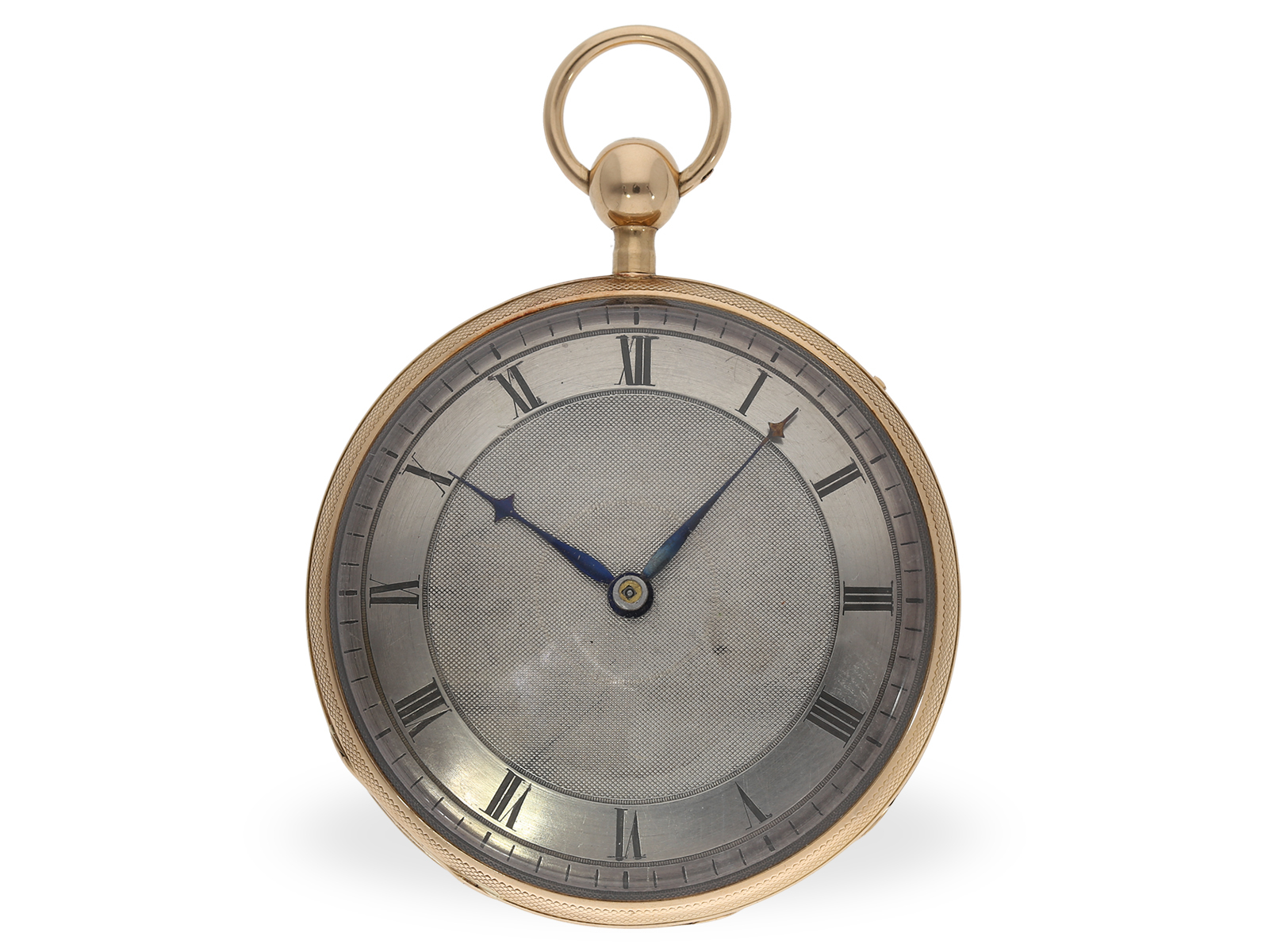 Pocket watch: large lepine with ruby cylinder and repeater, fine movement quality, ca. 1810