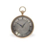 Pocket watch: large lepine with ruby cylinder and repeater, fine movement quality, ca. 1810