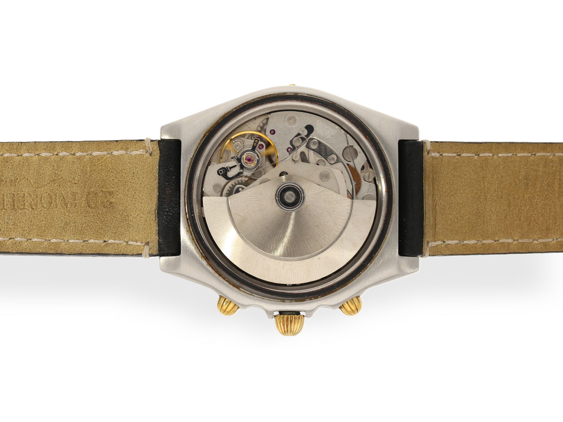 Armbanduhr: sportlicher Breitling- Chronograph "Chronomat Ref. 81.950", Stahl/Gold - Bild 4 aus 6