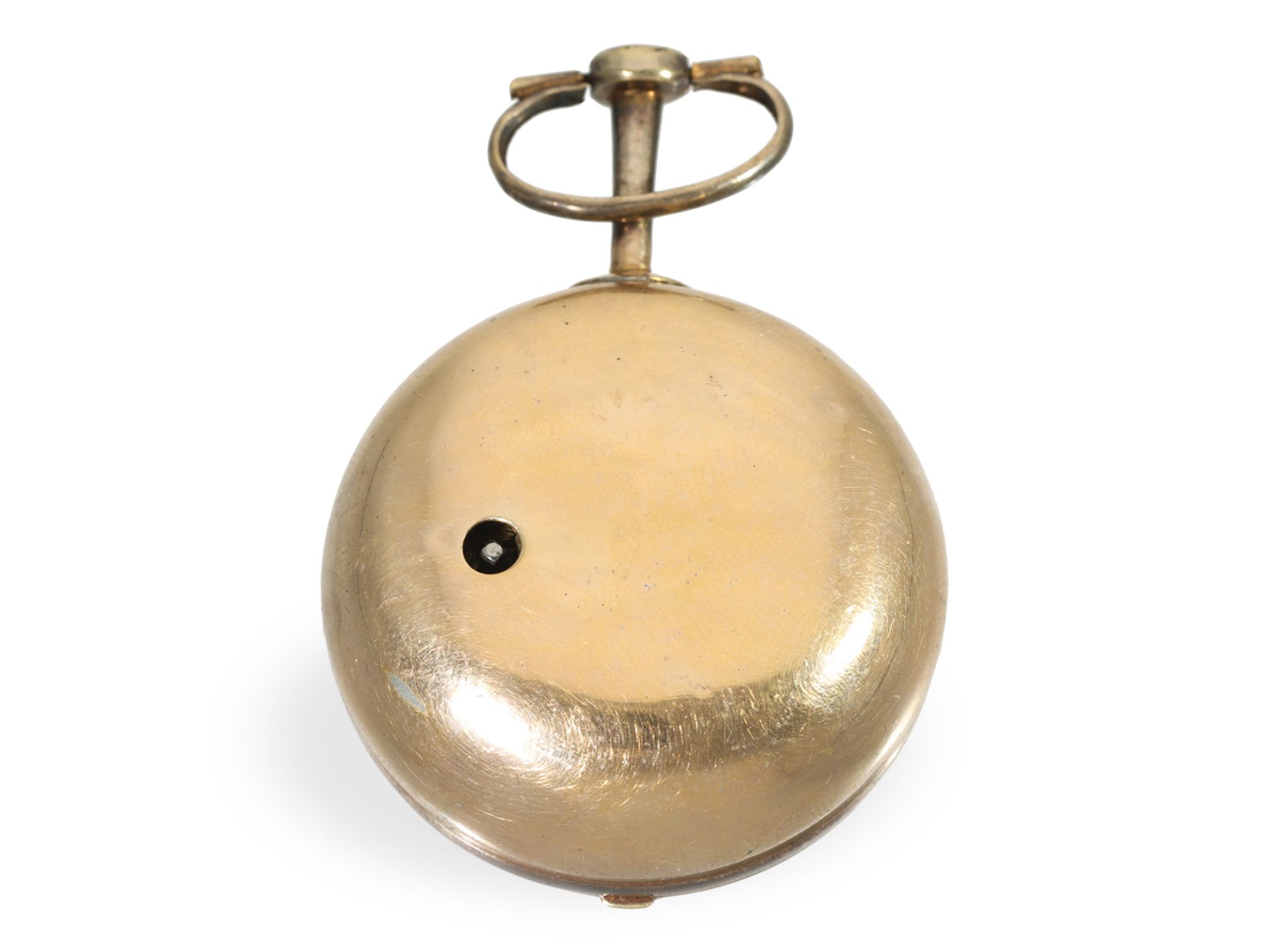 Pocket watch: unusual and very fine repoussé pair case verge watch ca. 1754 - Image 6 of 6