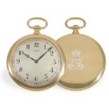 Pocket watch: historically important Cartier "Couteau Ultra Thin" gold/enamel, former aristocratic p