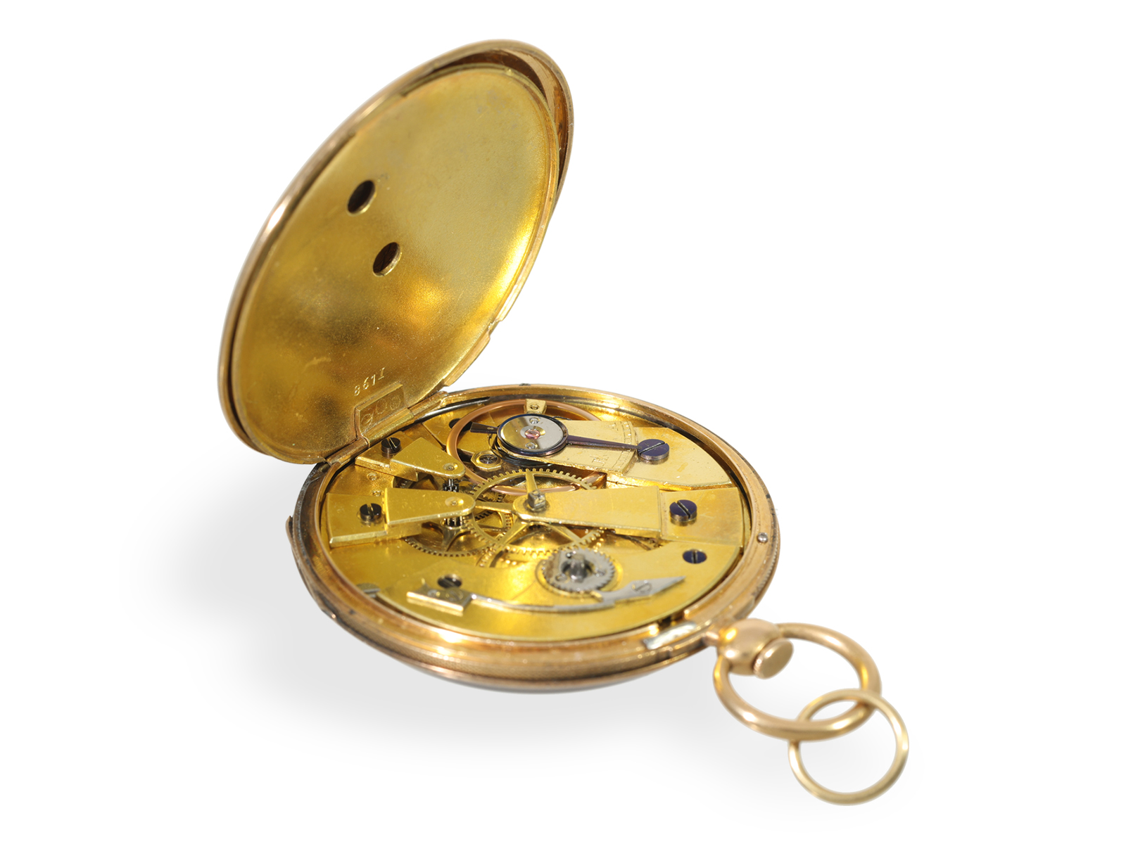 Pocket watch: very flat lepine around 1820 - Image 3 of 6