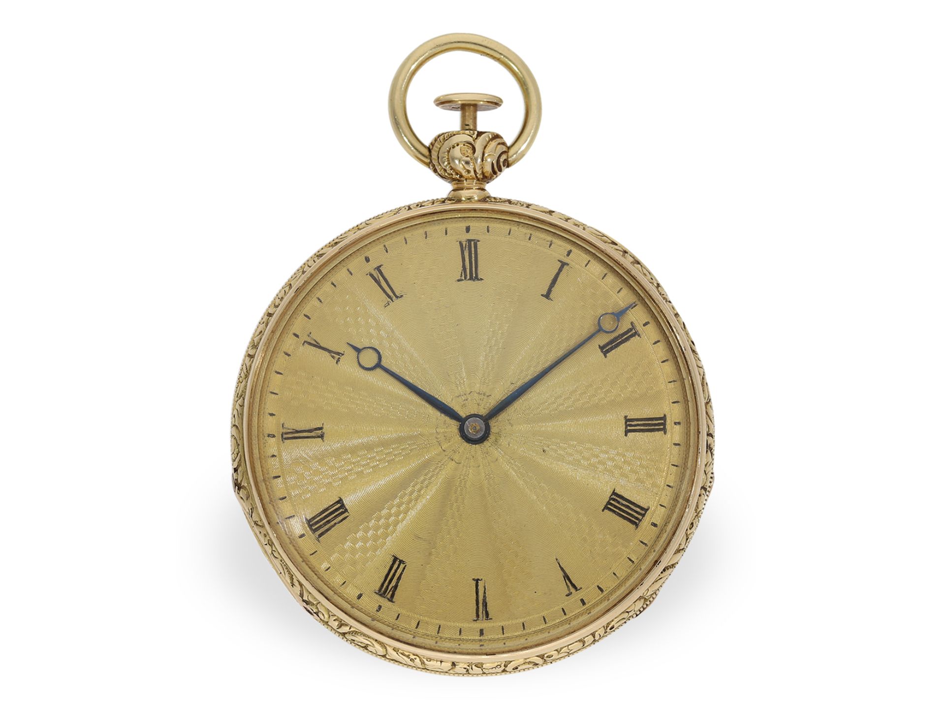Pocket watch: important enamel watch with erotic scene, repeater and ruby cylinder escapement, Alleg - Image 2 of 7