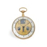 Extremely rare pocket watch with 4 automatons "Punchinello", possibly Geneva, ca. 1810