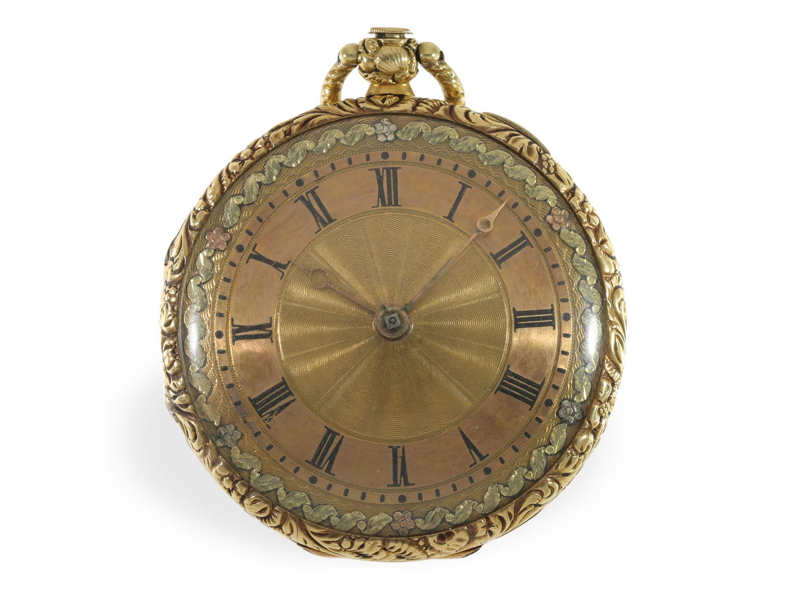 Pocket watch: gold verge watch from around 1830, owned by the Falinskys (manor)