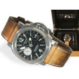 Armbanduhr: Chronometer Panerai Luminor GMT REF. OP 6761, No. 0001!, Full-Set von 2013