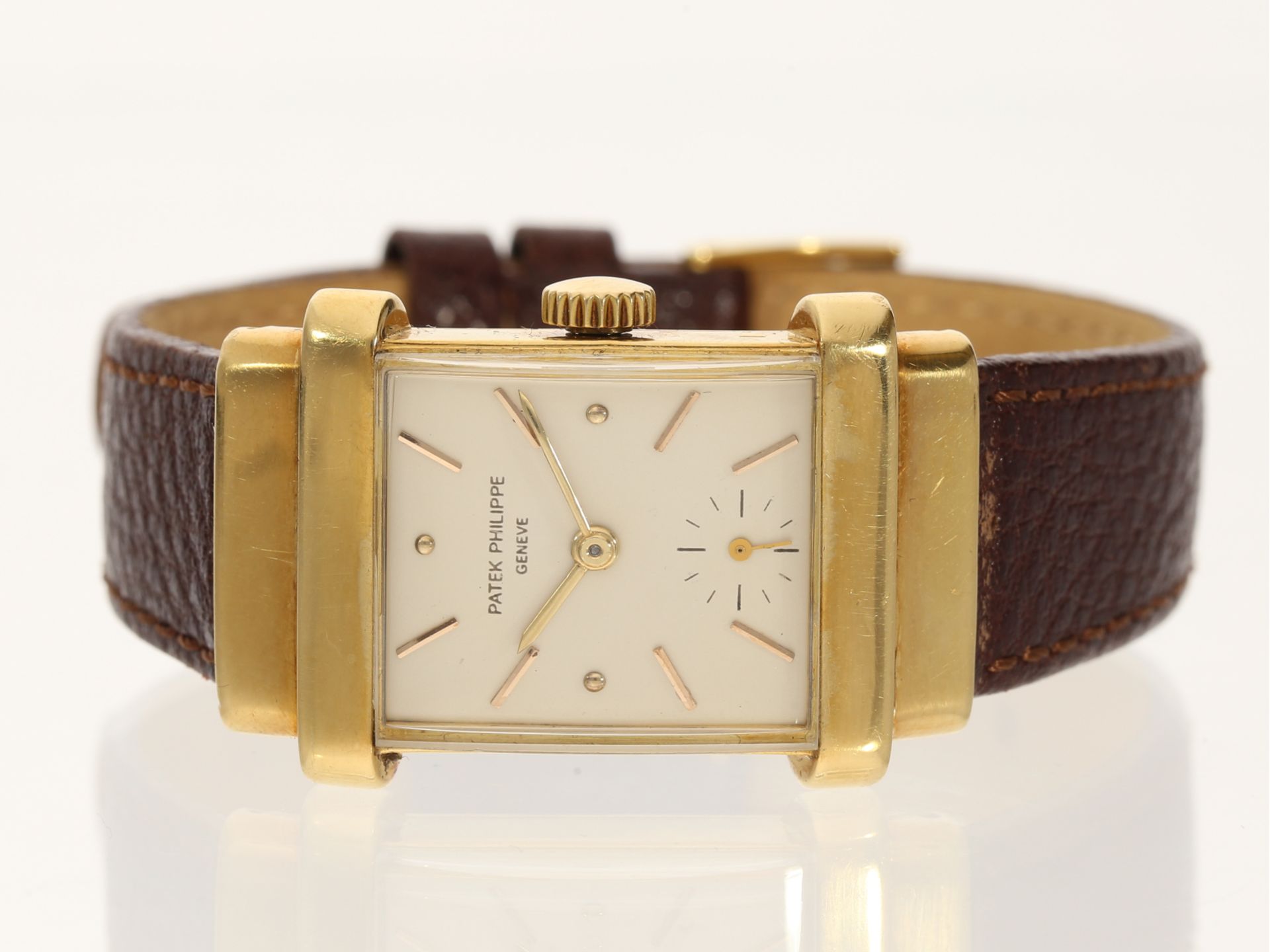 Armbanduhr: vintage Patek Philippe TOP HAT Ref. 1450 in 18K Gold, 1940er - Image 3 of 8