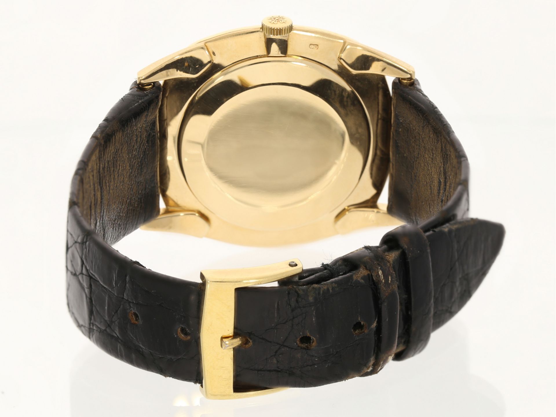 Armbanduhr: große 18K Gold Patek Philippe Ellipse, Ref. 3544, ca. 1970 - Bild 3 aus 6