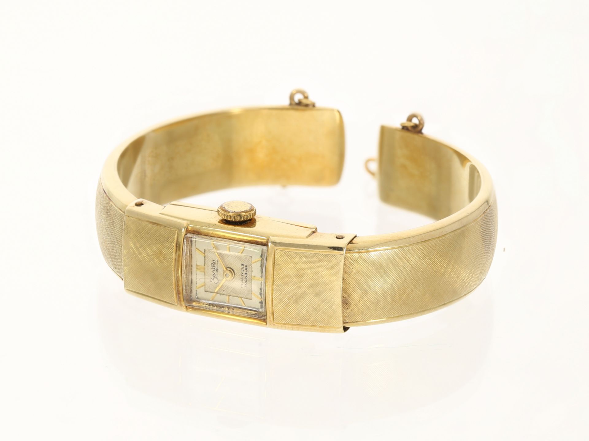 Armbanduhr: vintage Spangenuhr der Marke Zentra, 14K Gold - Bild 2 aus 3