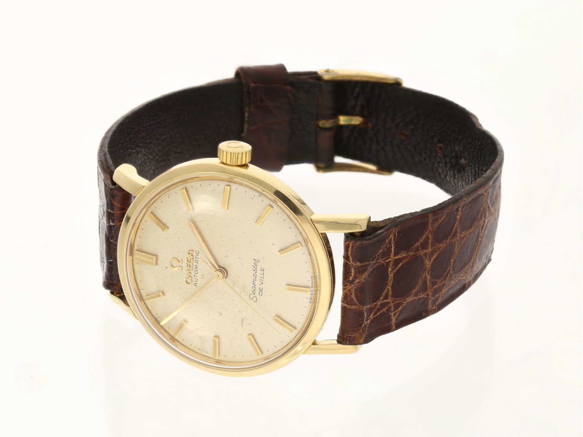 Armbanduhr: vintage Omega Seamster De Ville in 14K Gold, 1960er - Bild 2 aus 4