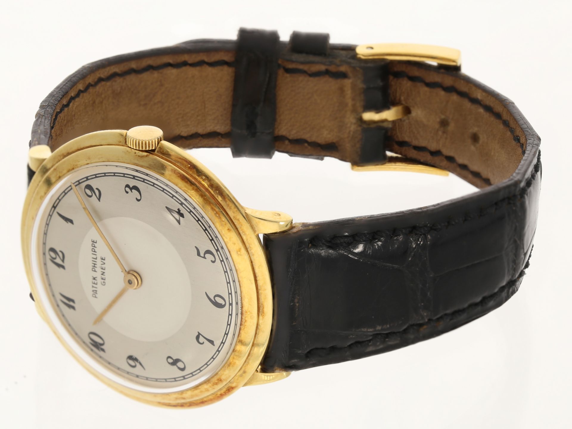 Armbanduhr: frühe Patek Philippe Calatrava Ref. 2501, 18K Gold, 1950er - Bild 2 aus 5