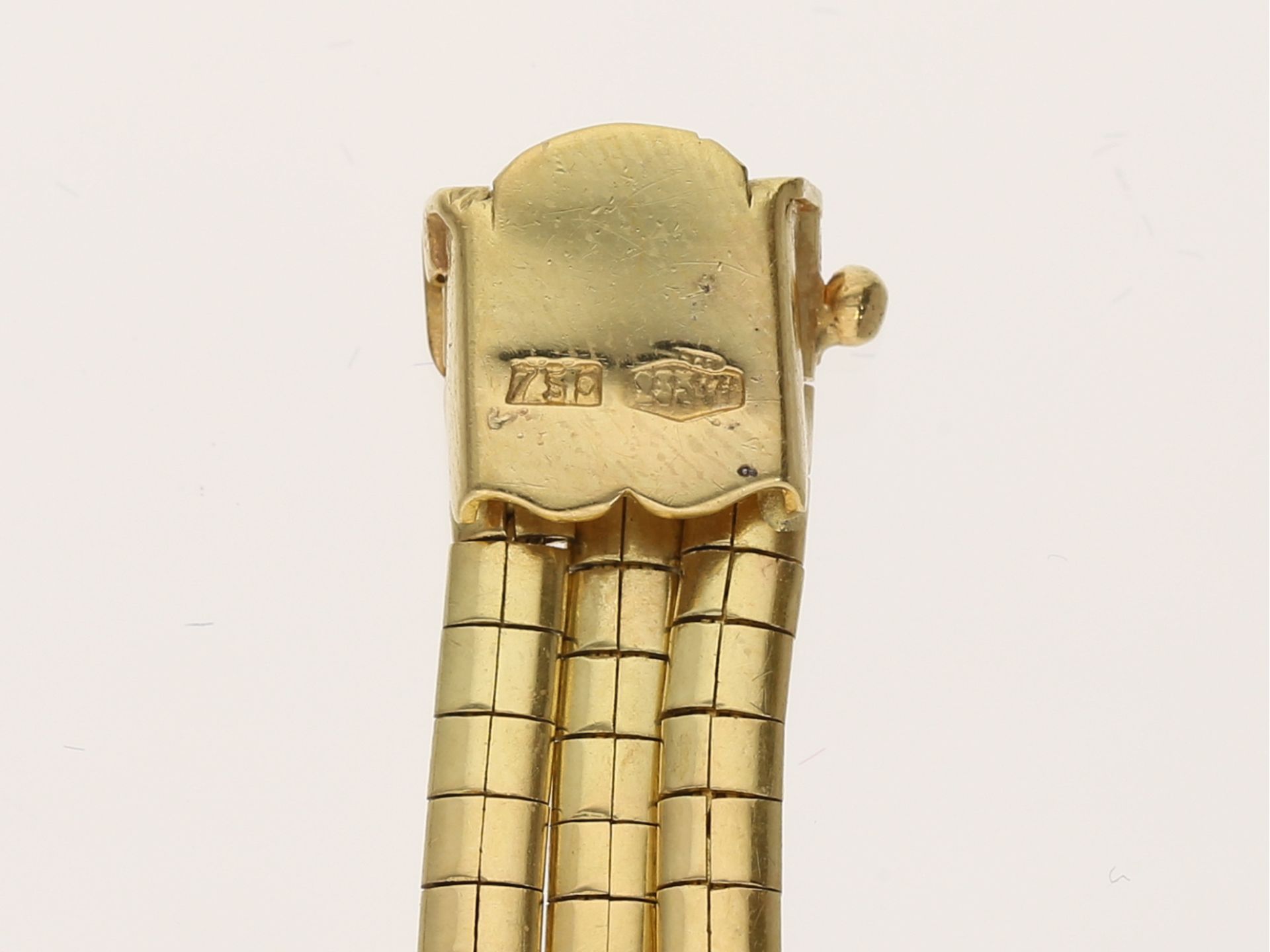 Armband: mehrreihiges vintage Goldschmiedearmband aus 18K Gold - Bild 3 aus 3