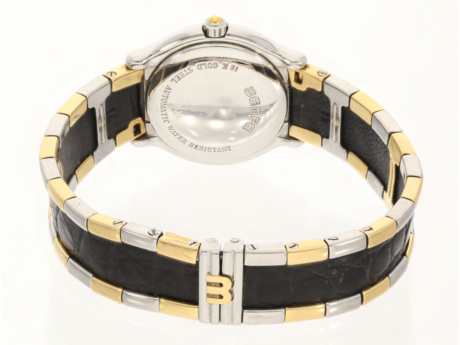 Armbanduhr: automatische Wempe Damenuhr in Stahl/18K Gold, "Le Bracelet", 90er Jahre - Bild 3 aus 3