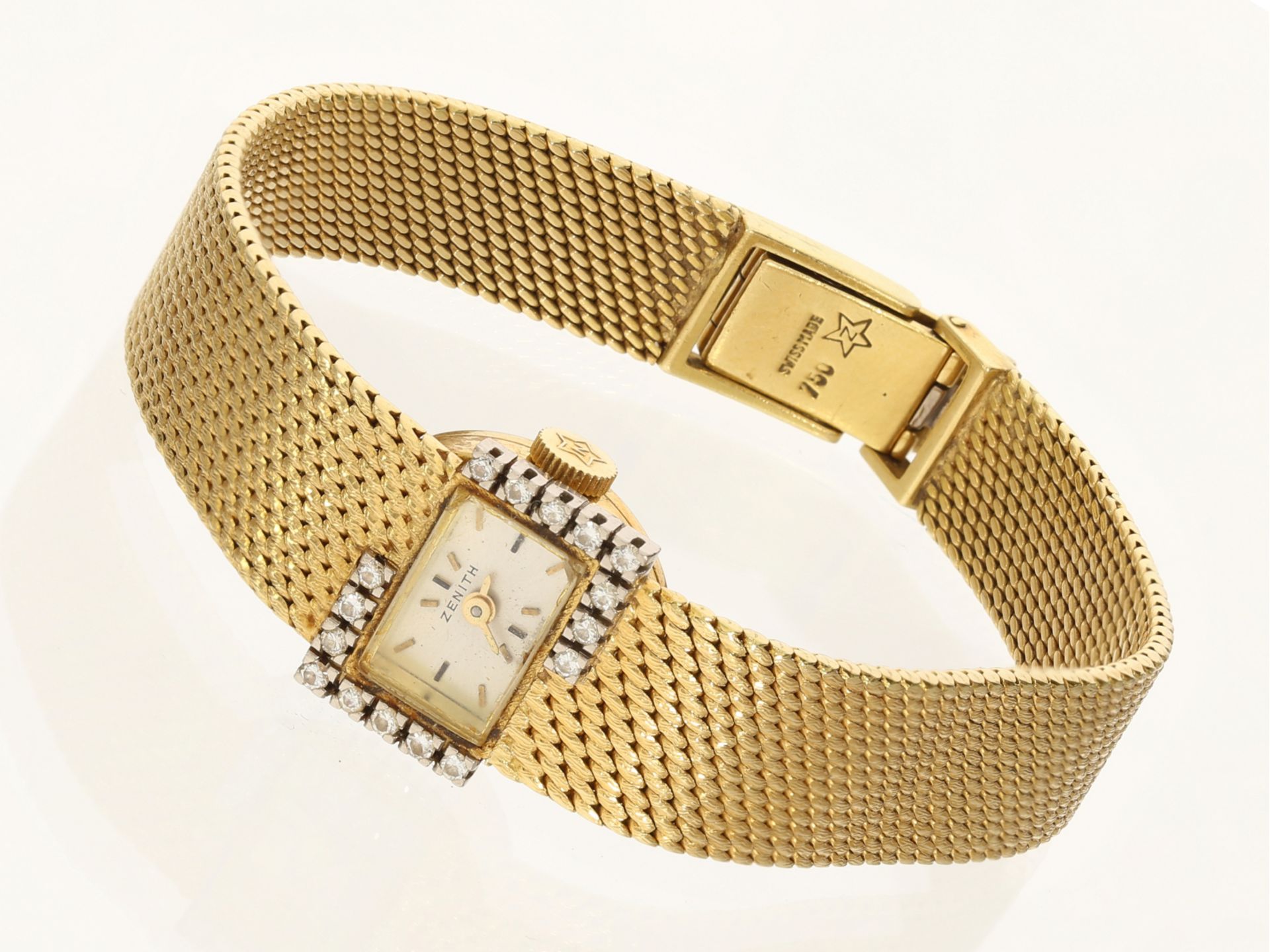 Armbanduhr: vintage Damenuhr der Marke Zenith, 18K Gold, 80er Jahre