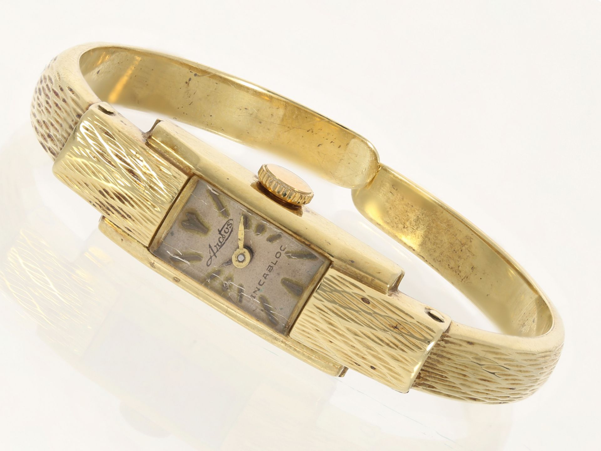 Armbanduhr: vintage Spangenuhr der Marke Arctos, 14K Gold