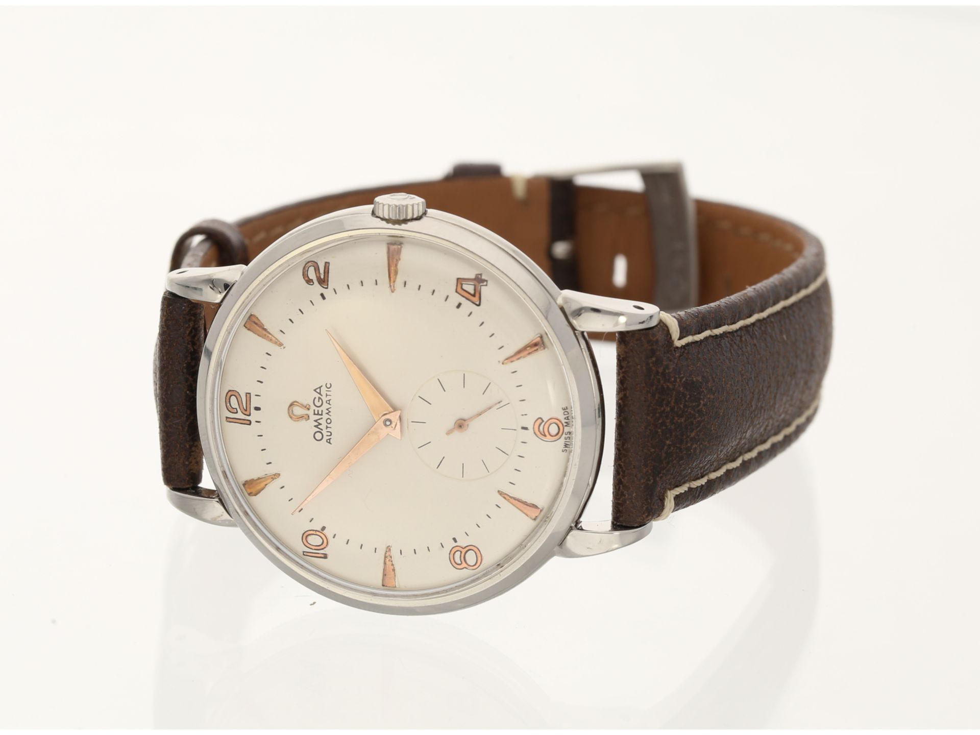Armbanduhr: vintage Omega 2482-2 Jumbo in Stahl, 1950er - Bild 2 aus 6