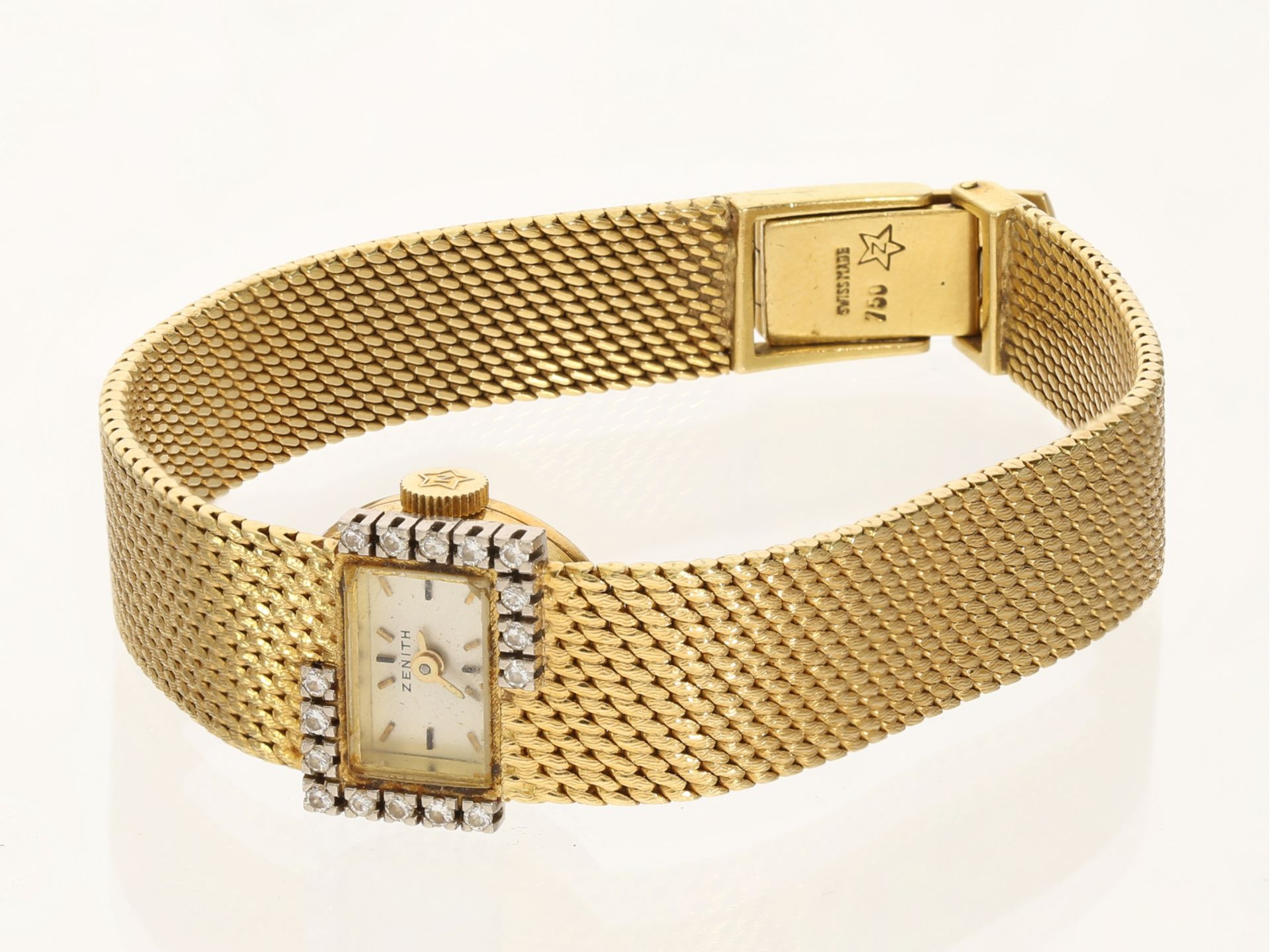 Armbanduhr: vintage Damenuhr der Marke Zenith, 18K Gold, 80er Jahre - Image 2 of 3
