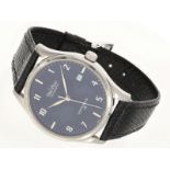 Armbanduhr: elegante Herrenarmbanduhr Paul Picot Gentlemen 38 in Stahl, inkl. Papieren