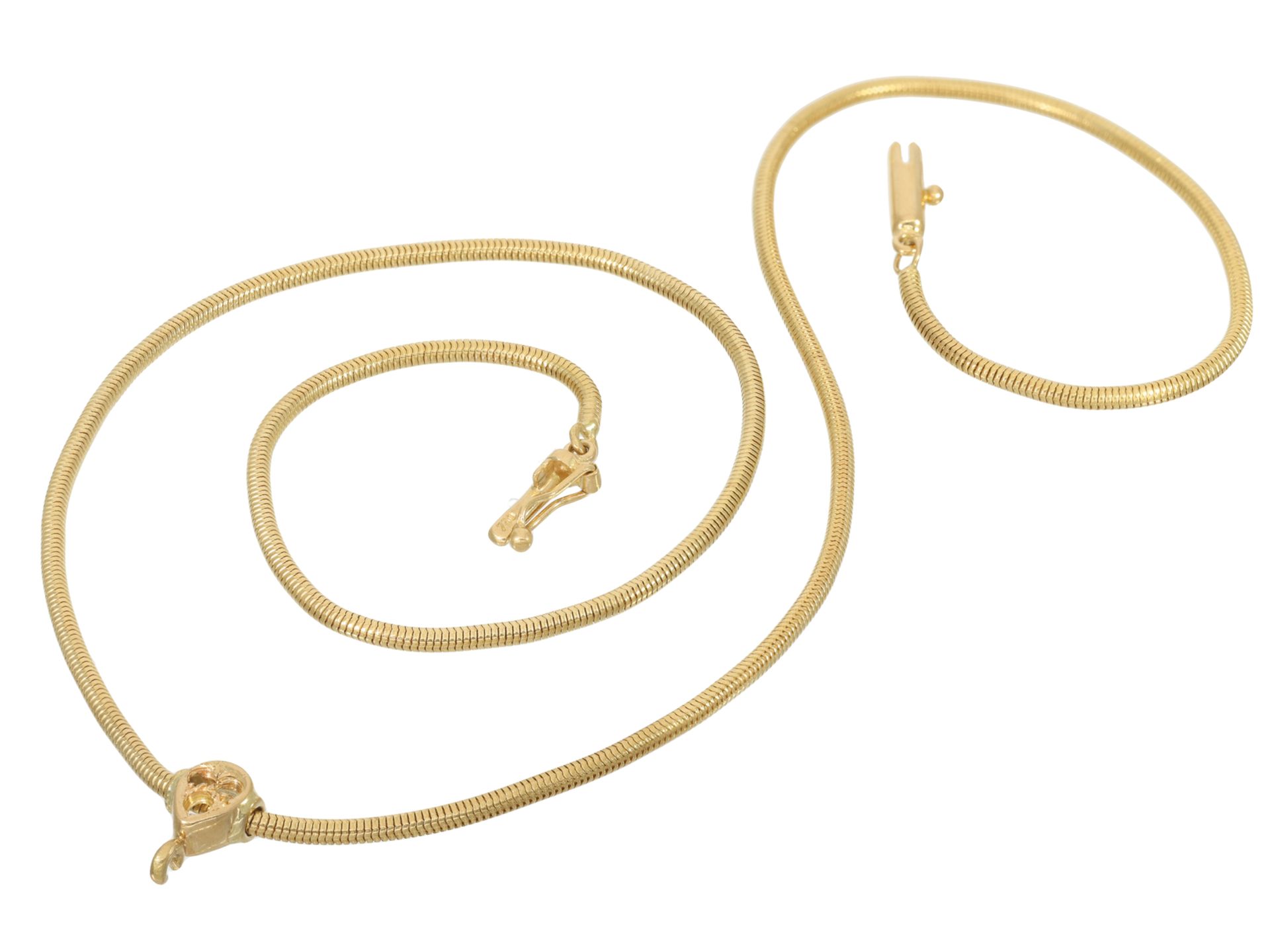 Kette/Collier: hochwertige goldene Schlangenkette der Marke "Lüth Bijoux" aus 18K Gelbgold
