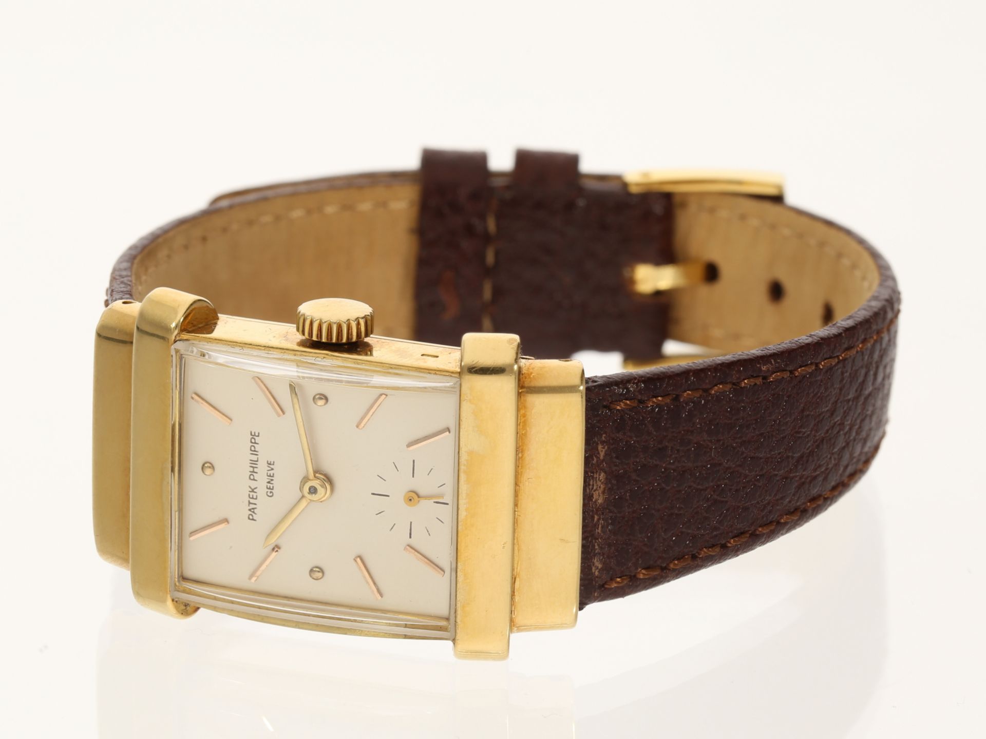 Armbanduhr: vintage Patek Philippe TOP HAT Ref. 1450 in 18K Gold, 1940er - Bild 4 aus 8