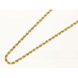 Kette/Collier: attraktive vintage Kordelkette, 14K Gold