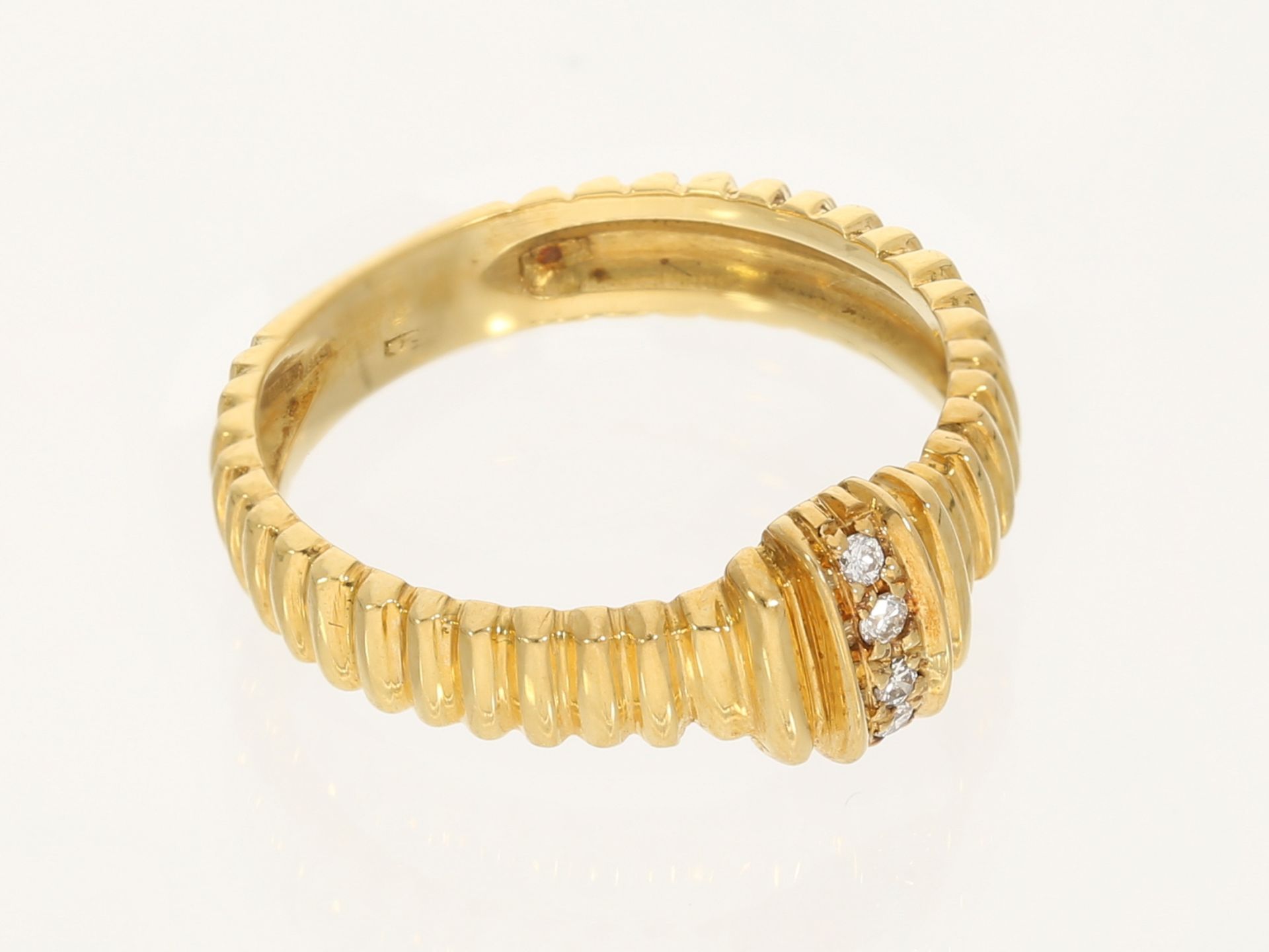 Ring: ausgefallen gefertigter Brillant/Goldschmiedering im Cartier Stil - Image 3 of 3