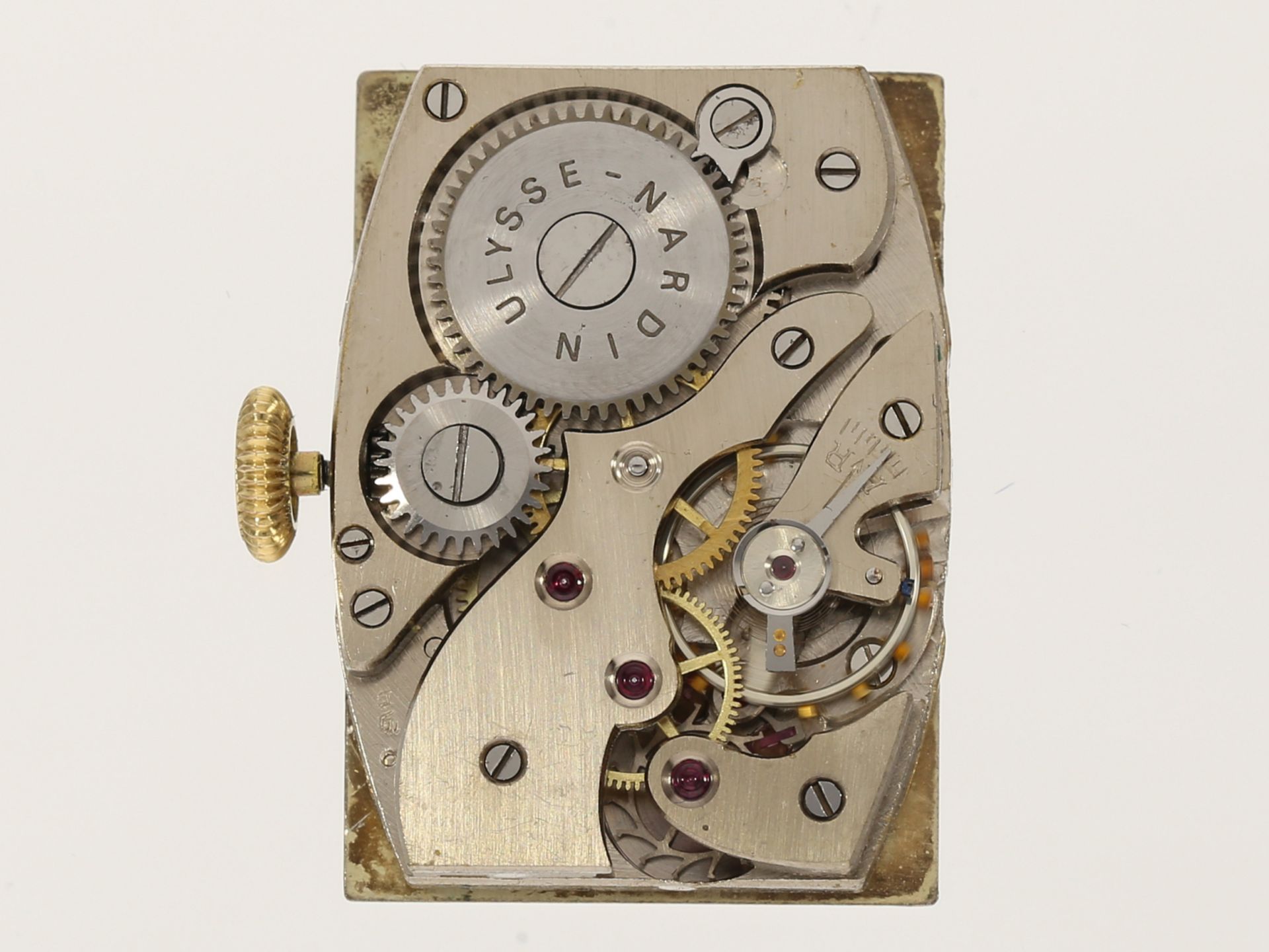 Armbanduhr: seltene, große vintage 14K Gold Herrenarmbanduhr von Ulysse Nardin, 1940er - Bild 4 aus 5