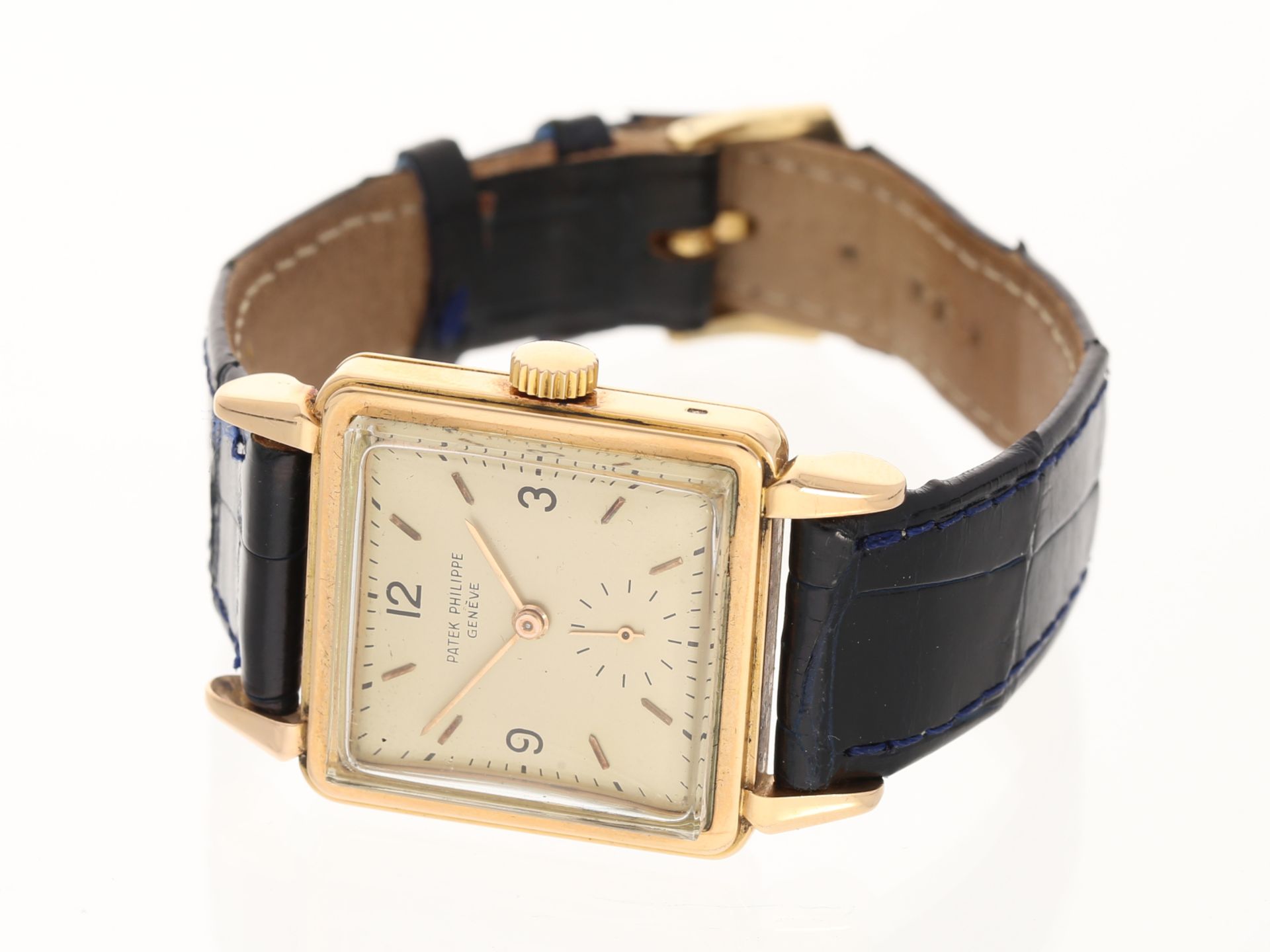 Armbanduhr: sehr seltene vintage Herrenarmbanduhr von Patek Philippe REF. 2422, 1940er - Bild 2 aus 6