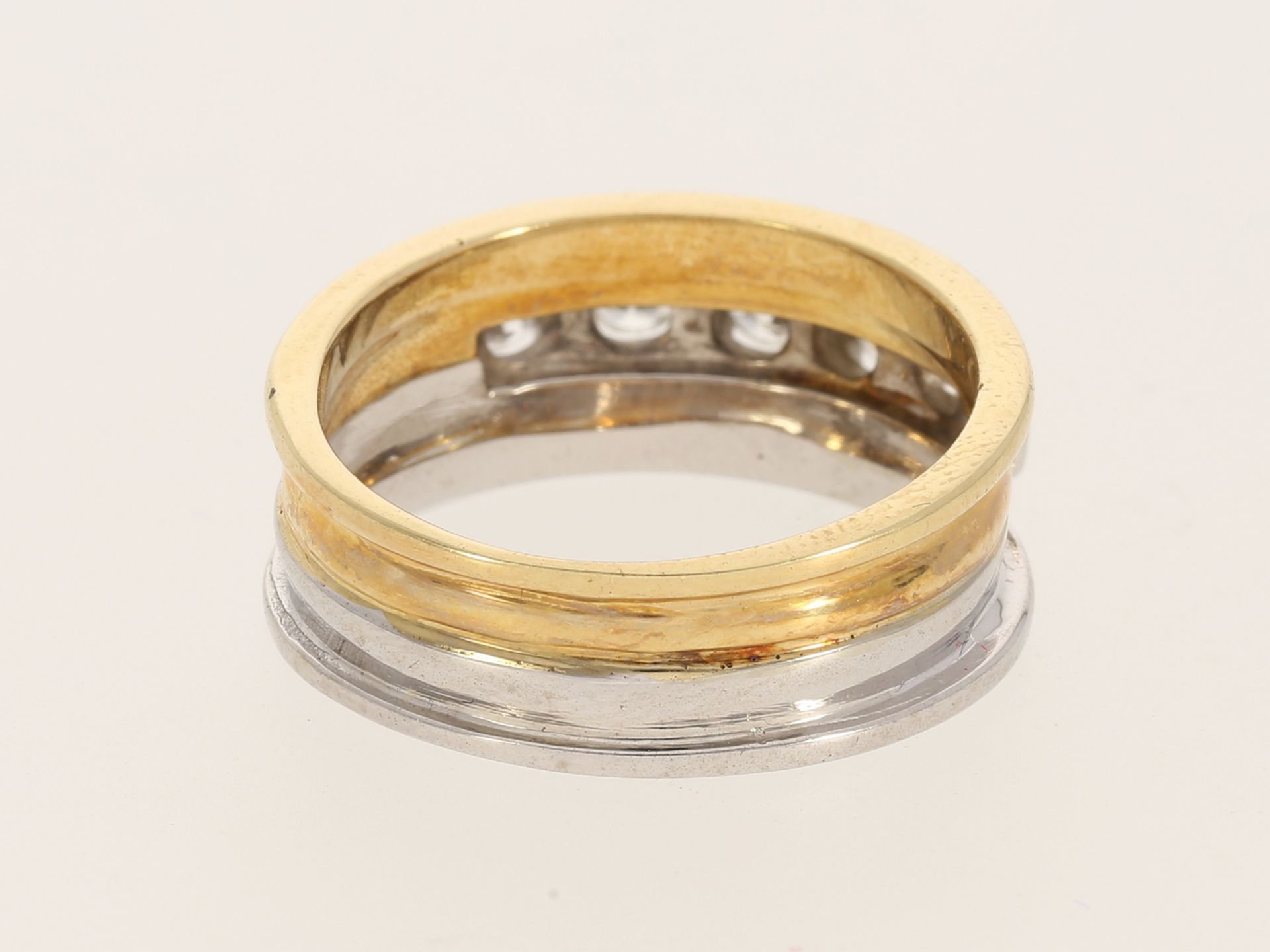 Ring: moderner Bicolor-Brillantring, ca. 0,53ct - Image 3 of 3