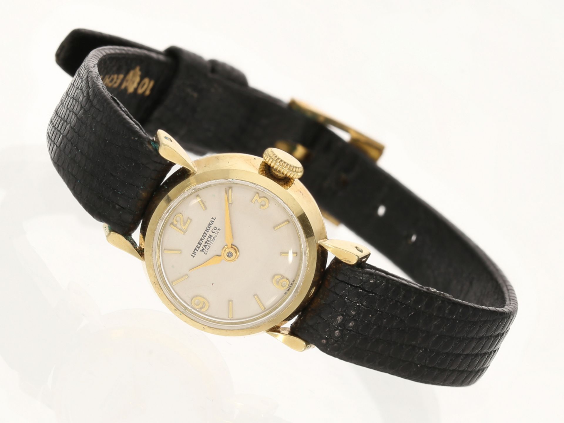 Armbanduhr: vintage Damenuhr von IWC, 14K Gold