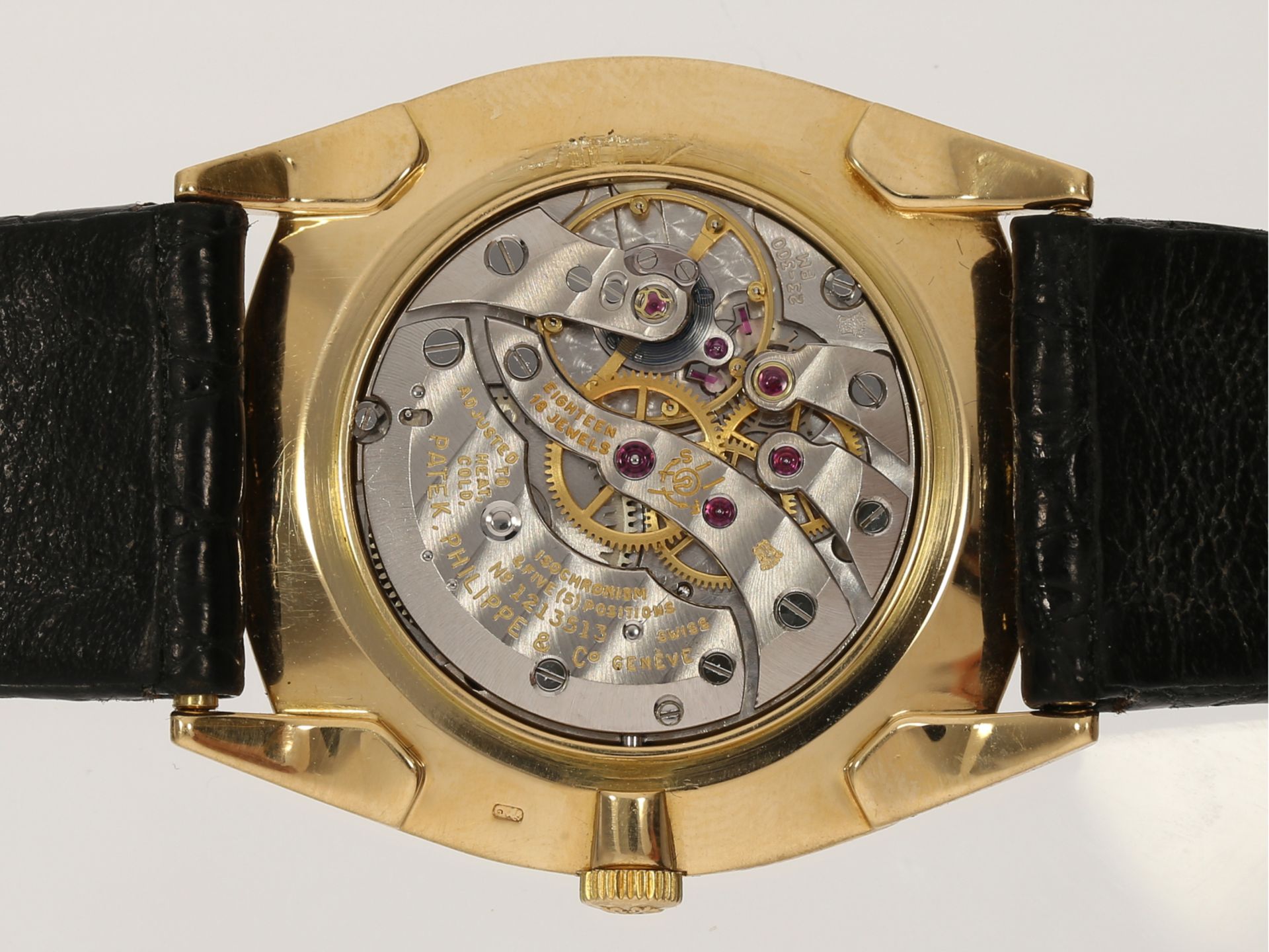 Armbanduhr: große 18K Gold Patek Philippe Ellipse, Ref. 3544, ca. 1970 - Bild 5 aus 6