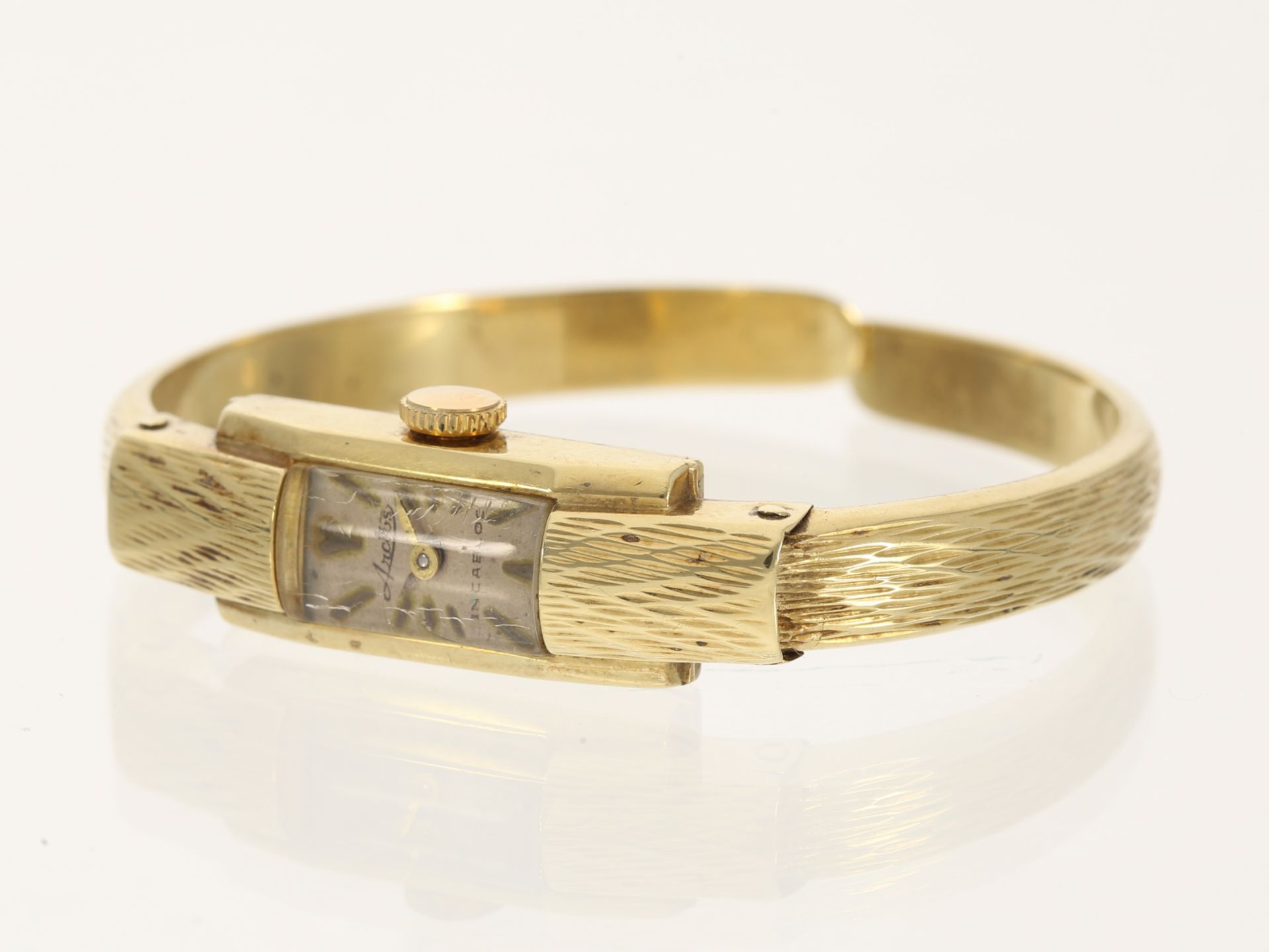 Armbanduhr: vintage Spangenuhr der Marke Arctos, 14K Gold - Bild 2 aus 3