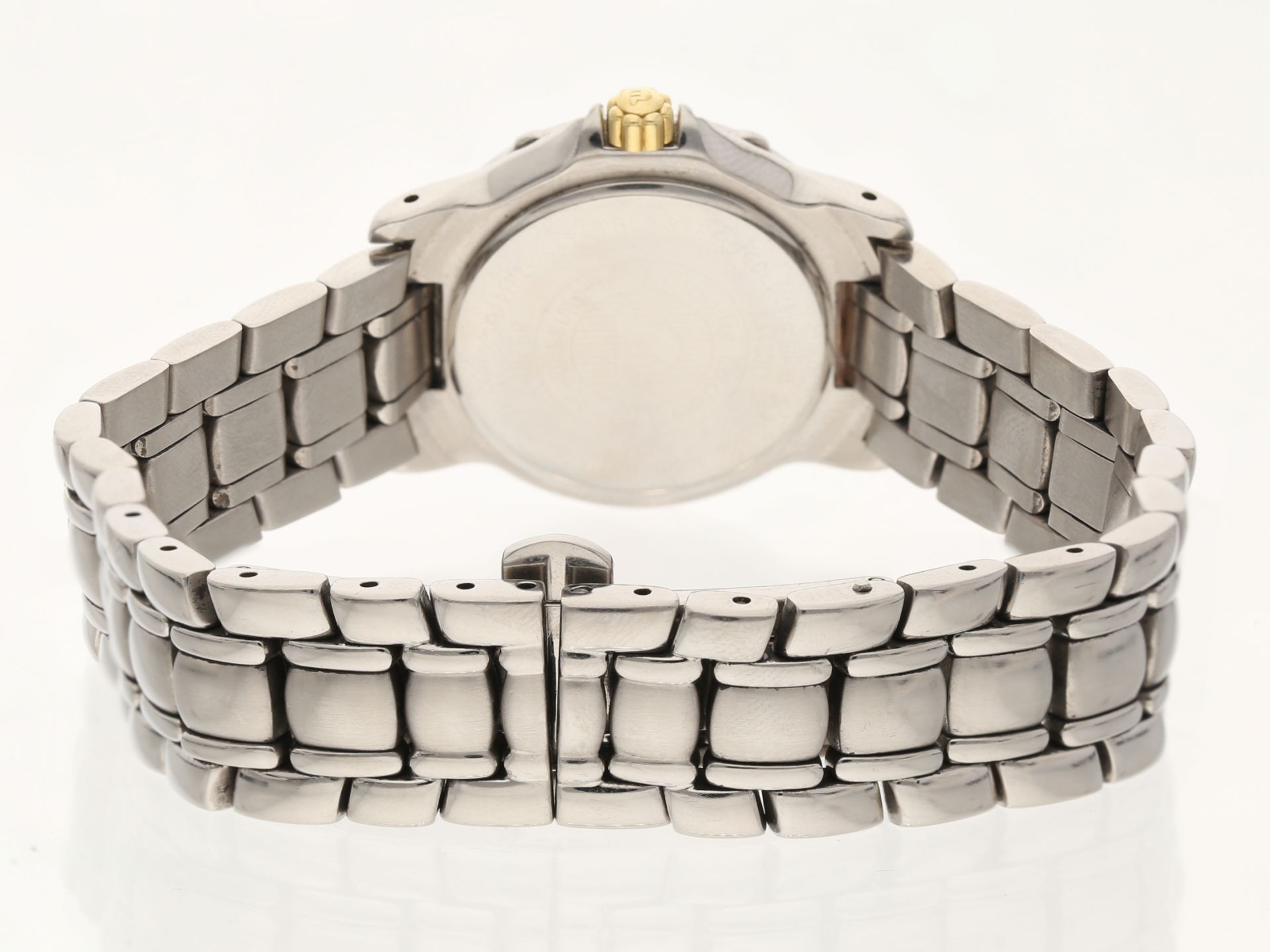 Armbanduhr: schöne, sportliche Damenuhr Maurice Lacroix Tiago, Stahl/Gold mit Brillanten, REF.89708 - Bild 3 aus 3
