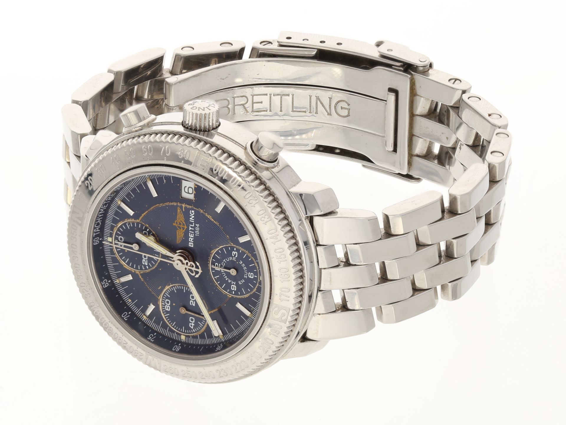 Armbanduhr: Breitling Astromat Longitude A20405 in Stahl, 1990er - Bild 2 aus 6