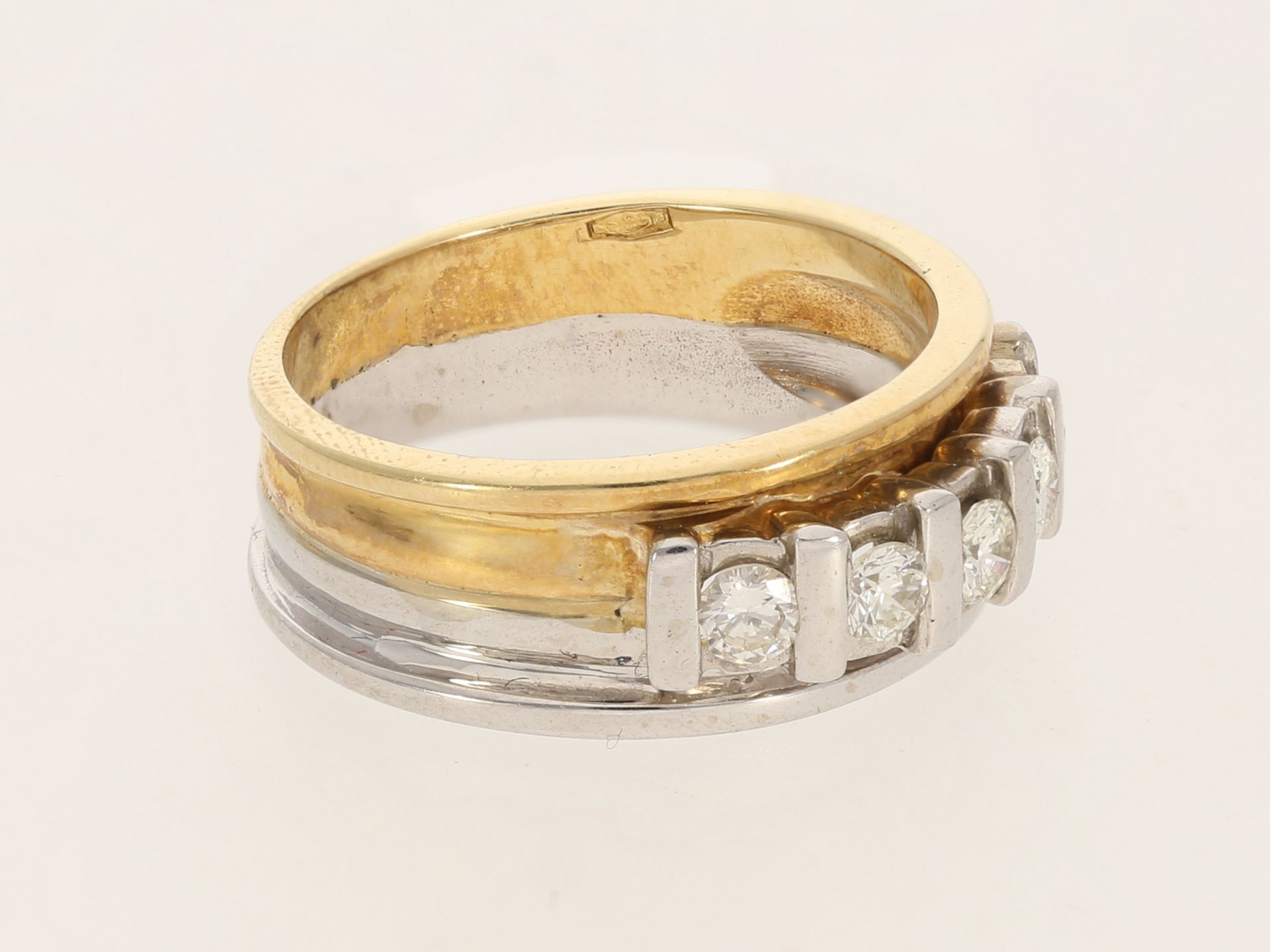Ring: moderner Bicolor-Brillantring, ca. 0,53ct - Image 2 of 3