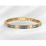 Armband: attraktives und hochwertiges Saphir/Brillant-Goldschmiedearmband