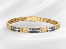 Armband: attraktives und hochwertiges Saphir/Brillant-Goldschmiedearmband